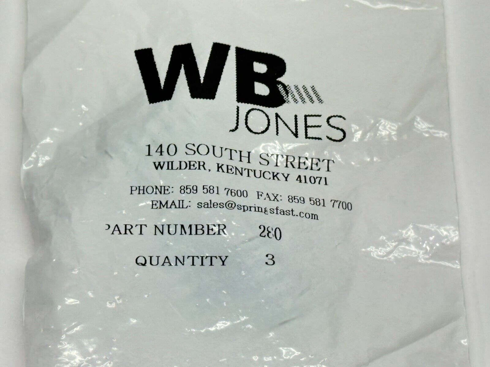 WB Jones 280 Music Wire Compression Spring 1" L 0.625" OD 0.120" Dia PKG OF3 - New - Maverick Industrial Sales