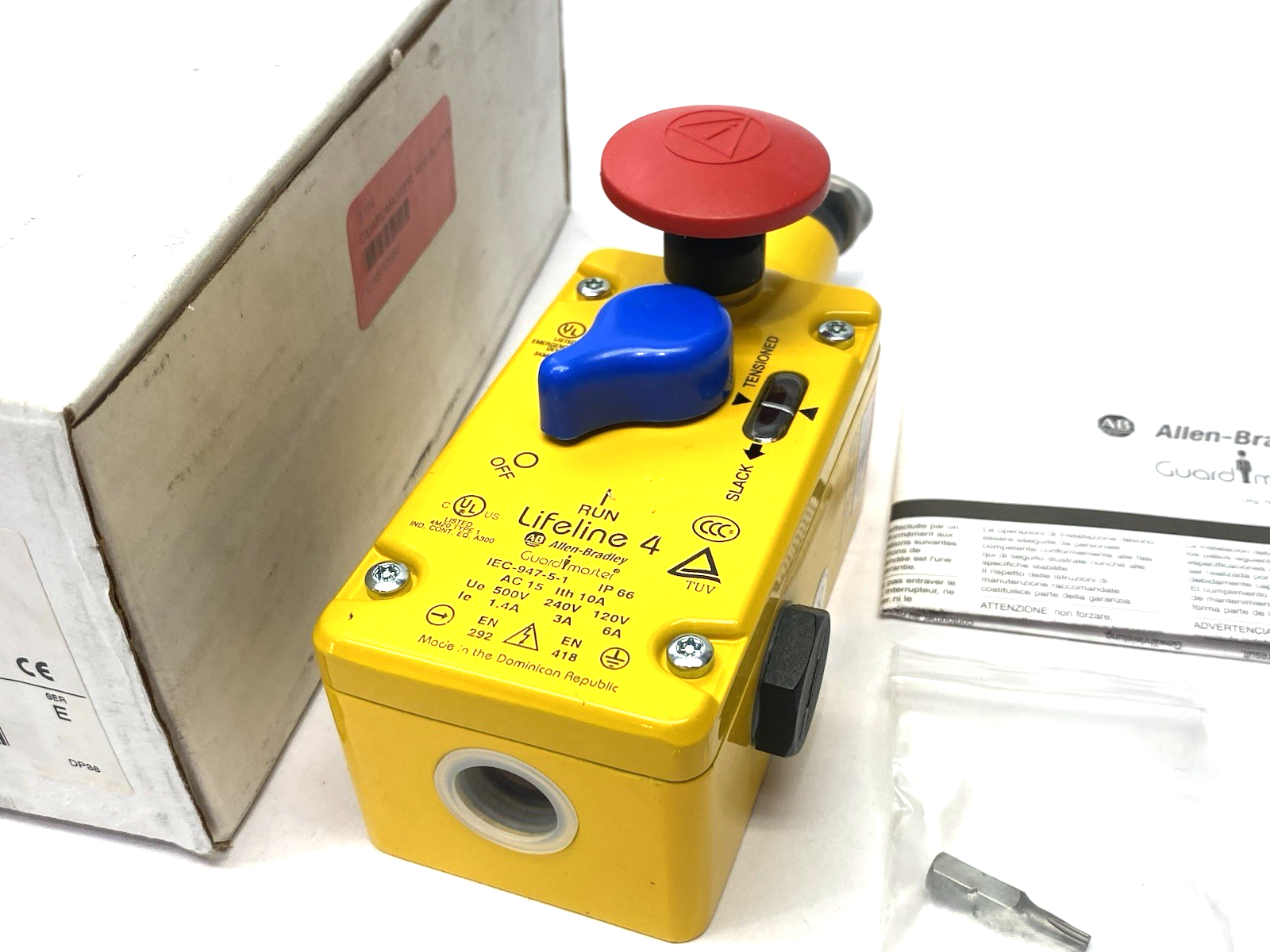 Allen Bradley 440E-L13042 Ser. E Guardmaster Lifeline 4 Cable Pull Switch - Maverick Industrial Sales