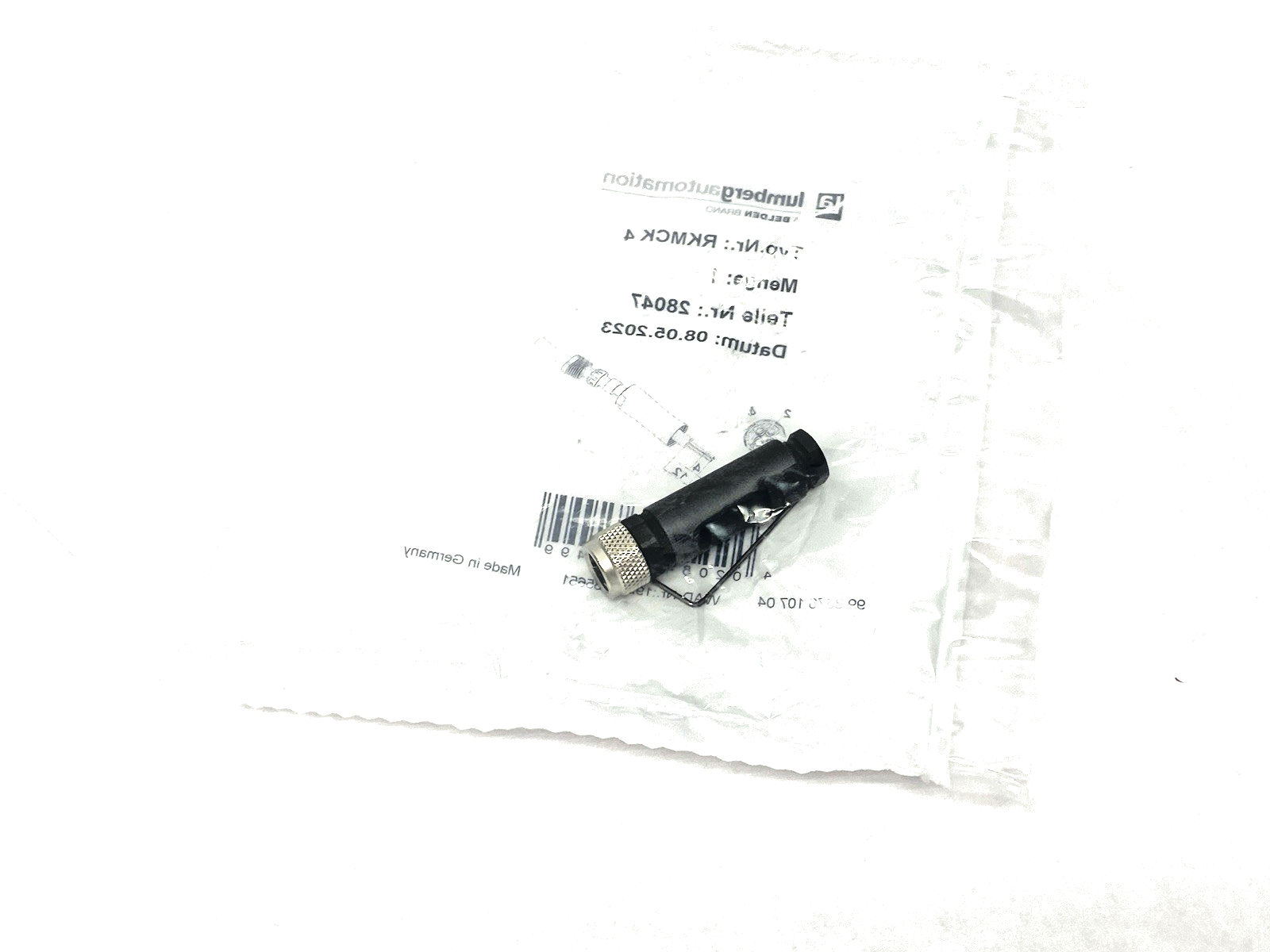 Lumberg Automation RKMCK 4 Round M8 4-Pin Field Wireable Connector 28047 - Maverick Industrial Sales