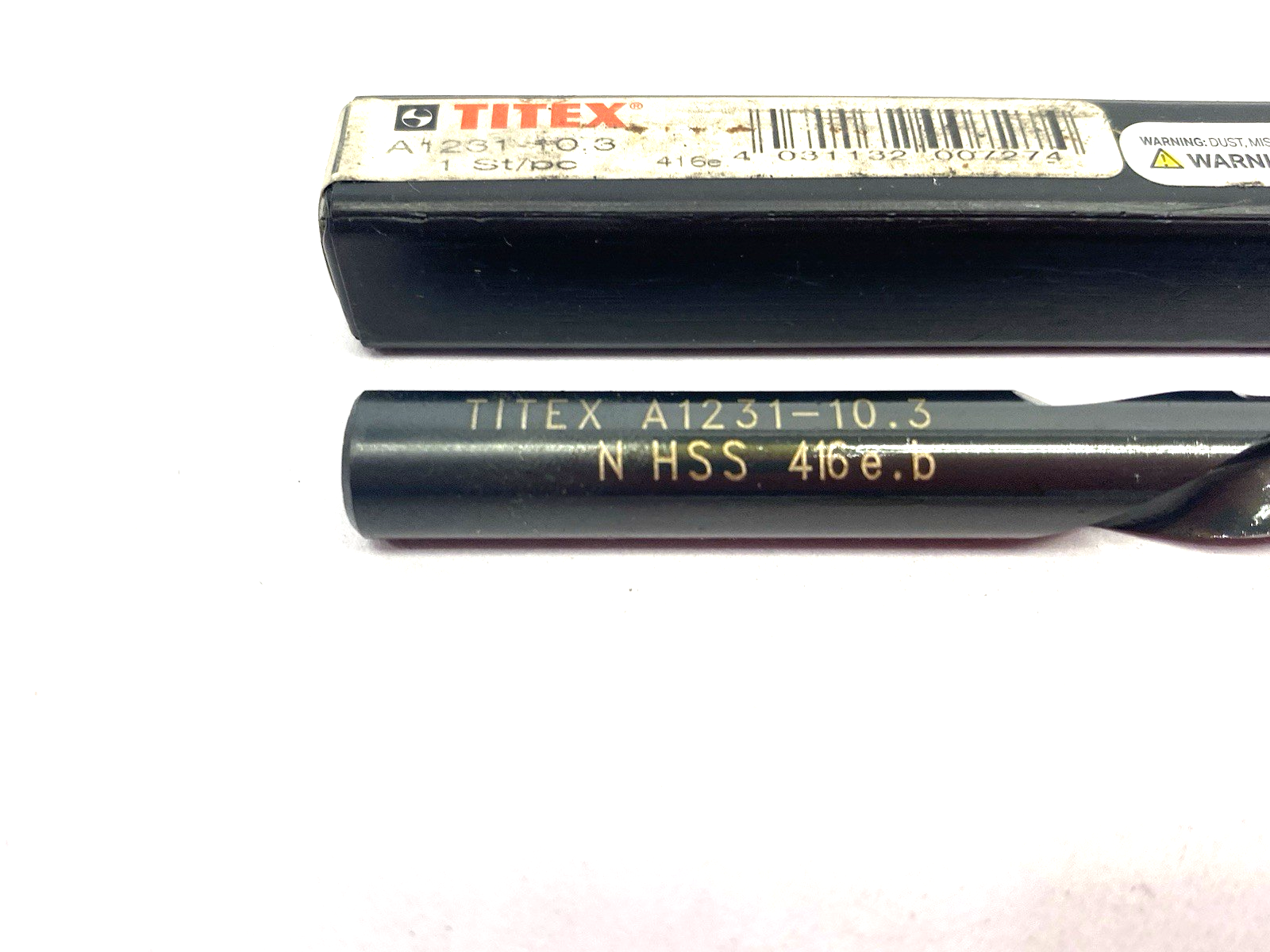 A1231-10.3 | Titex High-Speed Steel Jobber Drill, 10.3mm Diameter, Left Hand - New – Open box - Maverick Industrial Sales