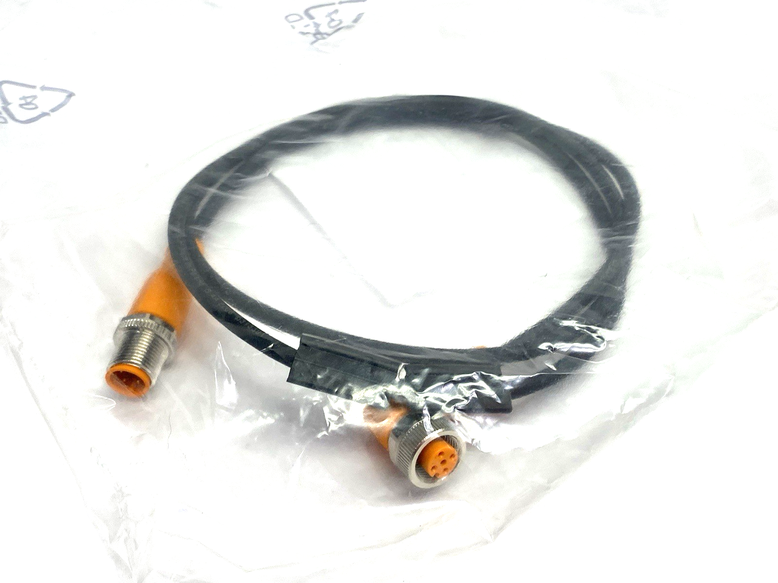 EVC017 | Ifm Right Angle Connection Cable M12 1m VDOAH040MSS0001H04STGH040MSS - New - Maverick Industrial Sales