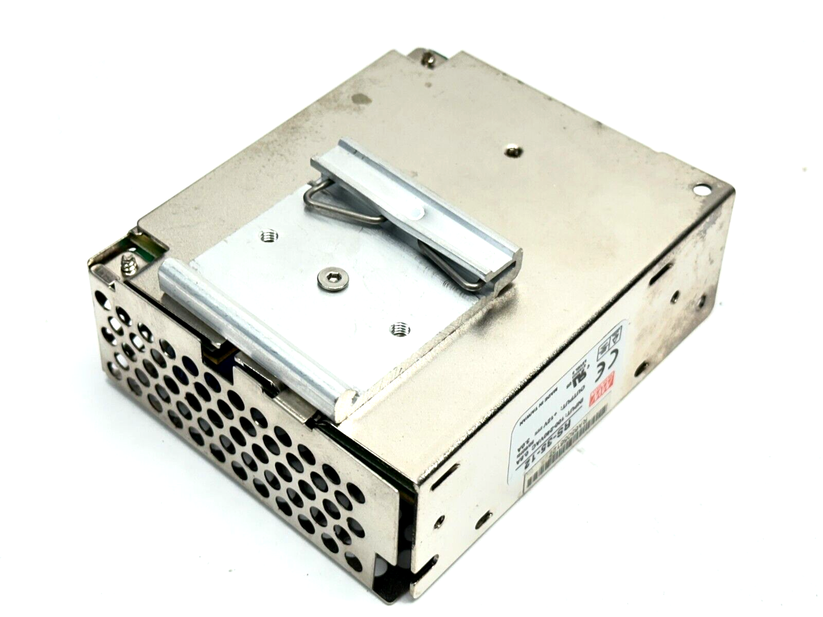 RS-35-12 | Mean Well Power Supply 100-240VAC Input / 12V Output DIN - Used - Maverick Industrial Sales