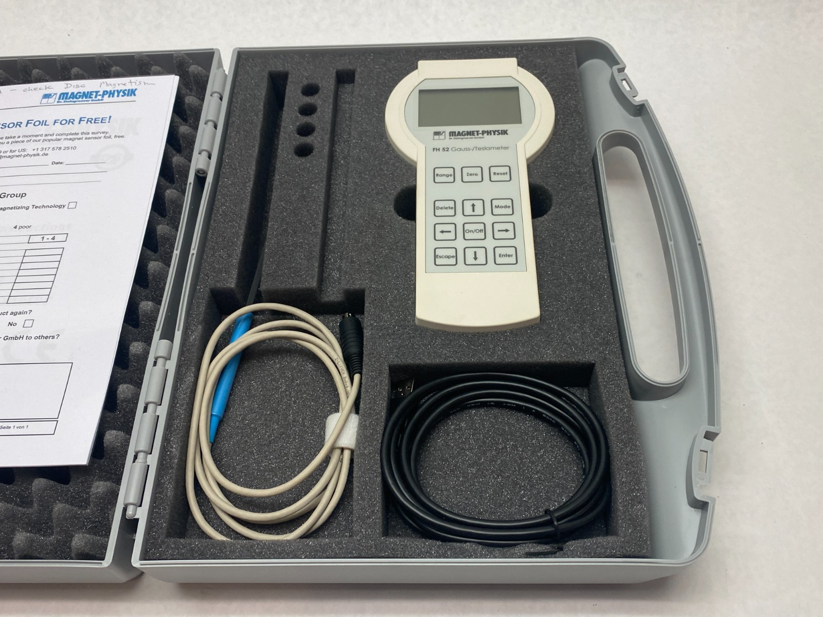 Magnet-Physik FH 52 Magnetic Field Strength Meter Teslameter 2000520 - Maverick Industrial Sales