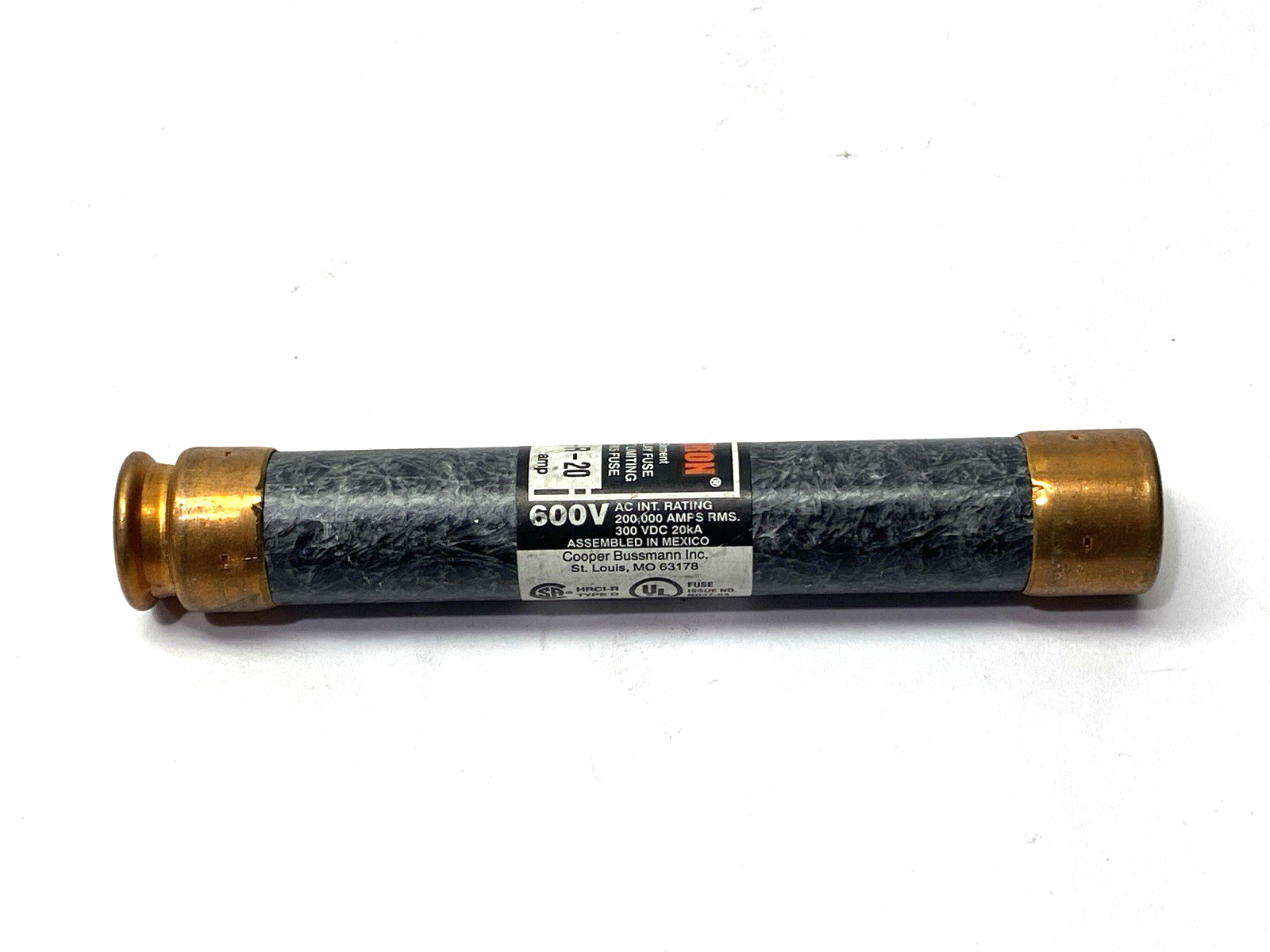 Fusetron FRS-R-20 Time-Delay Current Limiting Fuse Class RK5 600V 20A SHELFWARE - Maverick Industrial Sales
