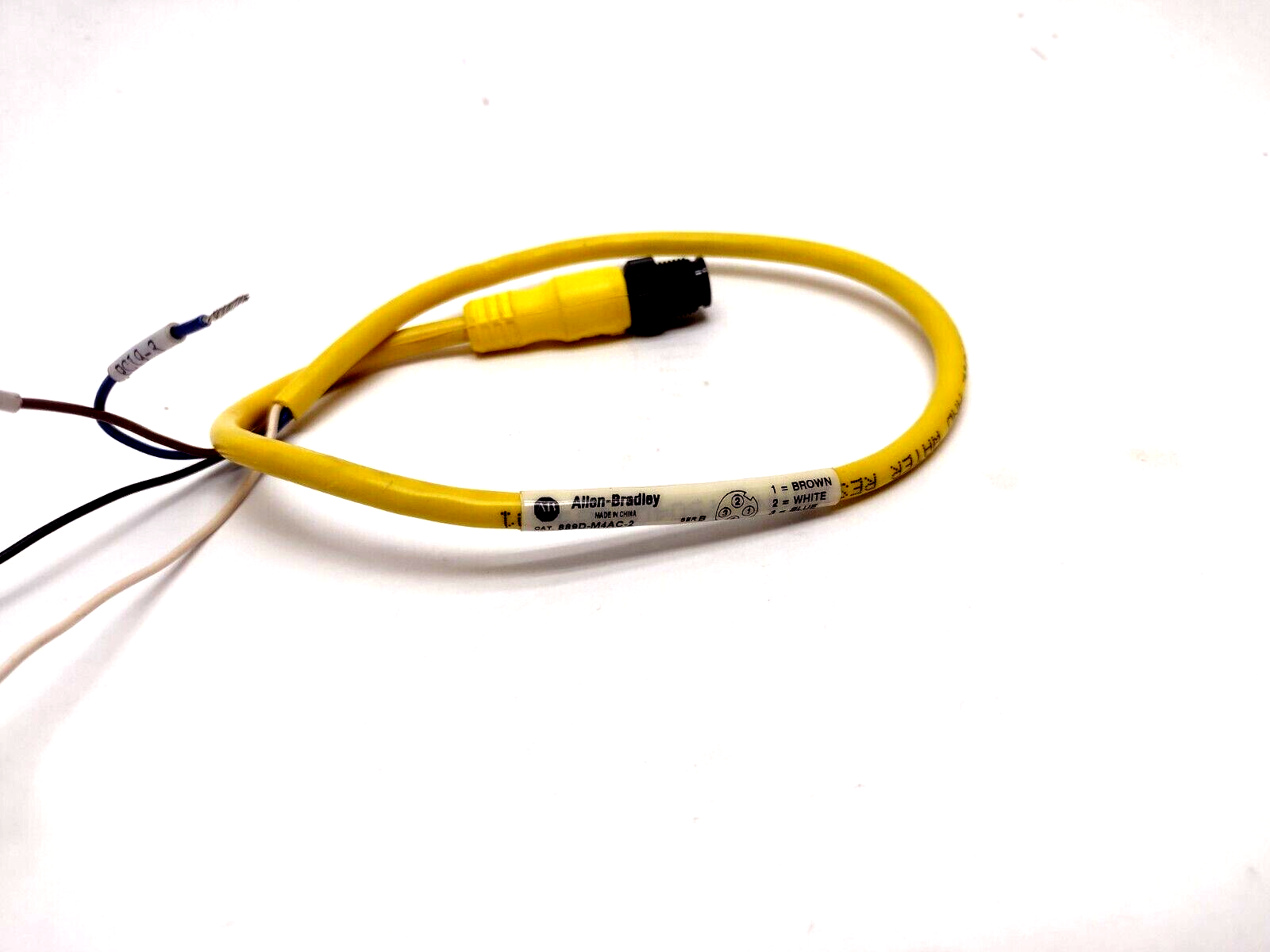 Allen Bradley 889D-M4AC-2 DC Micro Cable Male Straight 4PIN, 12" Lead - Maverick Industrial Sales