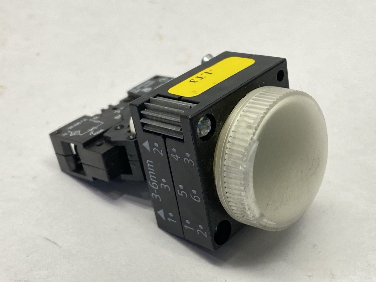 Siemens 3SB3244-6BA70-0CC0 Panel Mount Pilot Light White 22mm - Maverick Industrial Sales