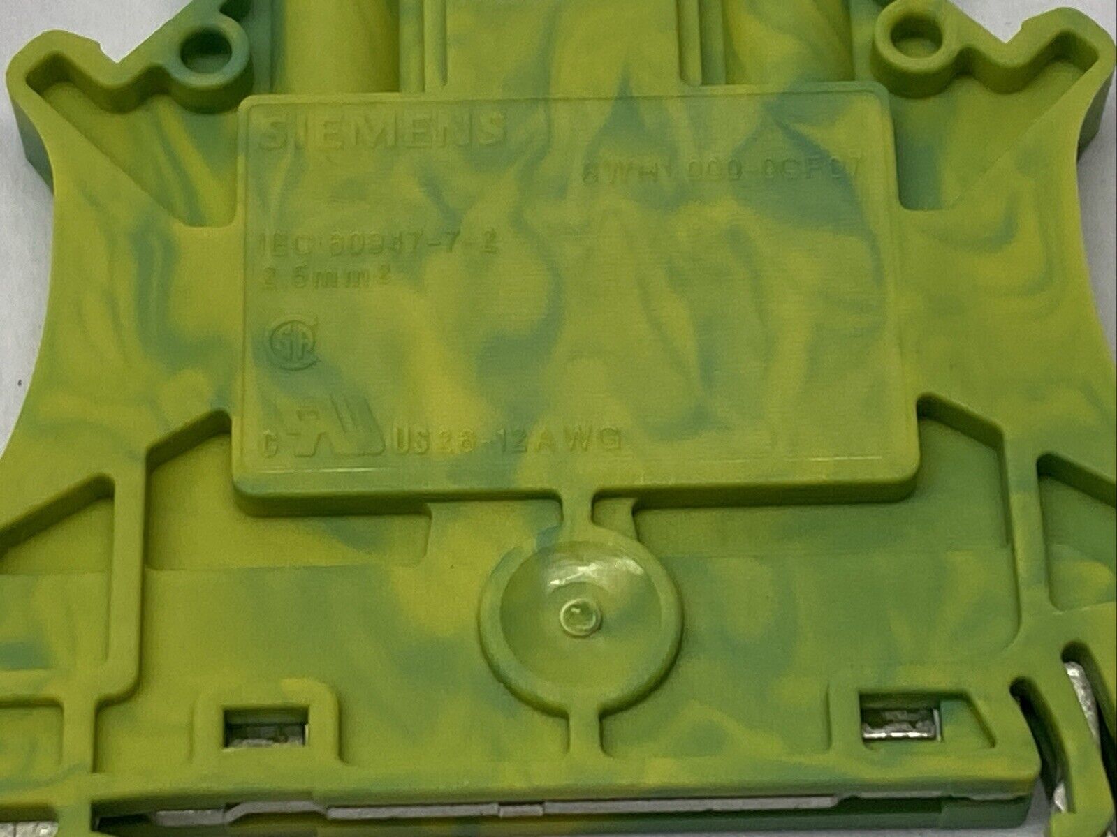 Siemens 8WH1000-0CF07 Ground Terminal Block Green/Yellow LOT OF 20 - Maverick Industrial Sales