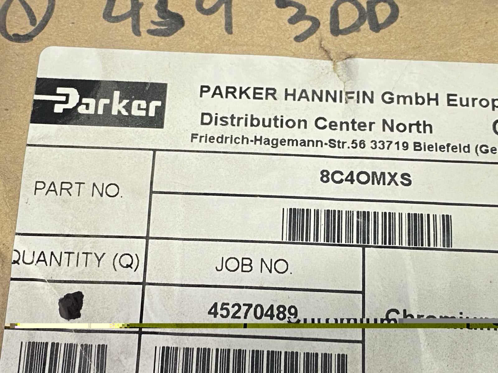 8C4OMXS | Parker Triple-Lok 37 Degree Flare JIC Fitting 1/2" x 3/8-19" LOT OF 2 - New Other - Maverick Industrial Sales