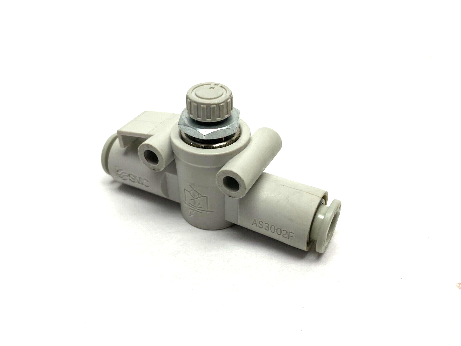 SMC AS3002F-09 Pneumatic In-Line Flow Control Valve 5/16" OD - Maverick Industrial Sales