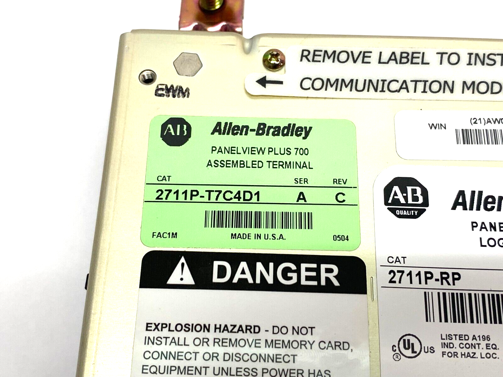 Allen Bradley 2711P-T7C4D1 Ser. A Panelview Plus 700 Touch HMI Interface Rev. C - Maverick Industrial Sales