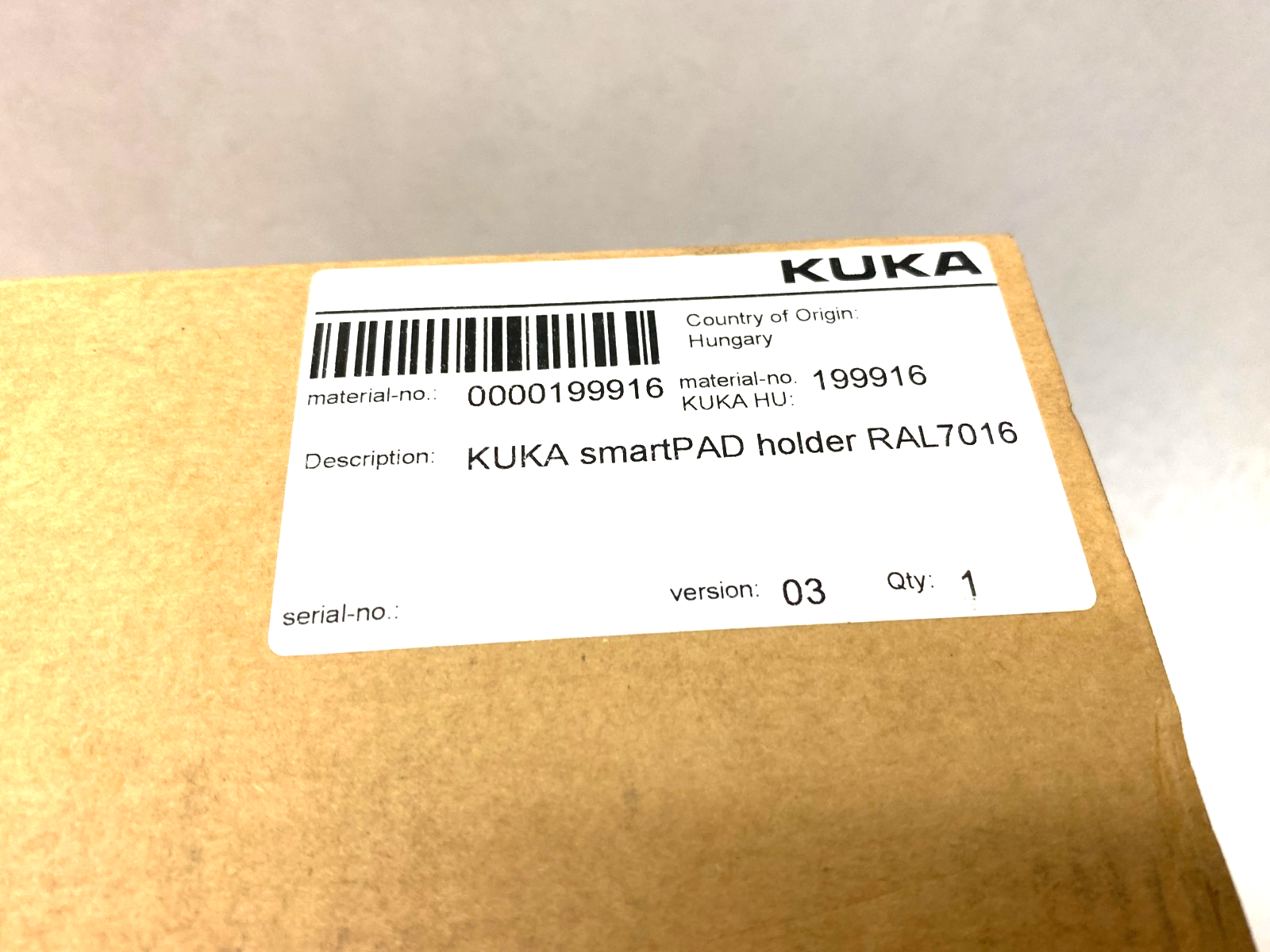 Kuka 199916 smartPAD Robot Teach Pendant Holder RAL7016 - Maverick Industrial Sales