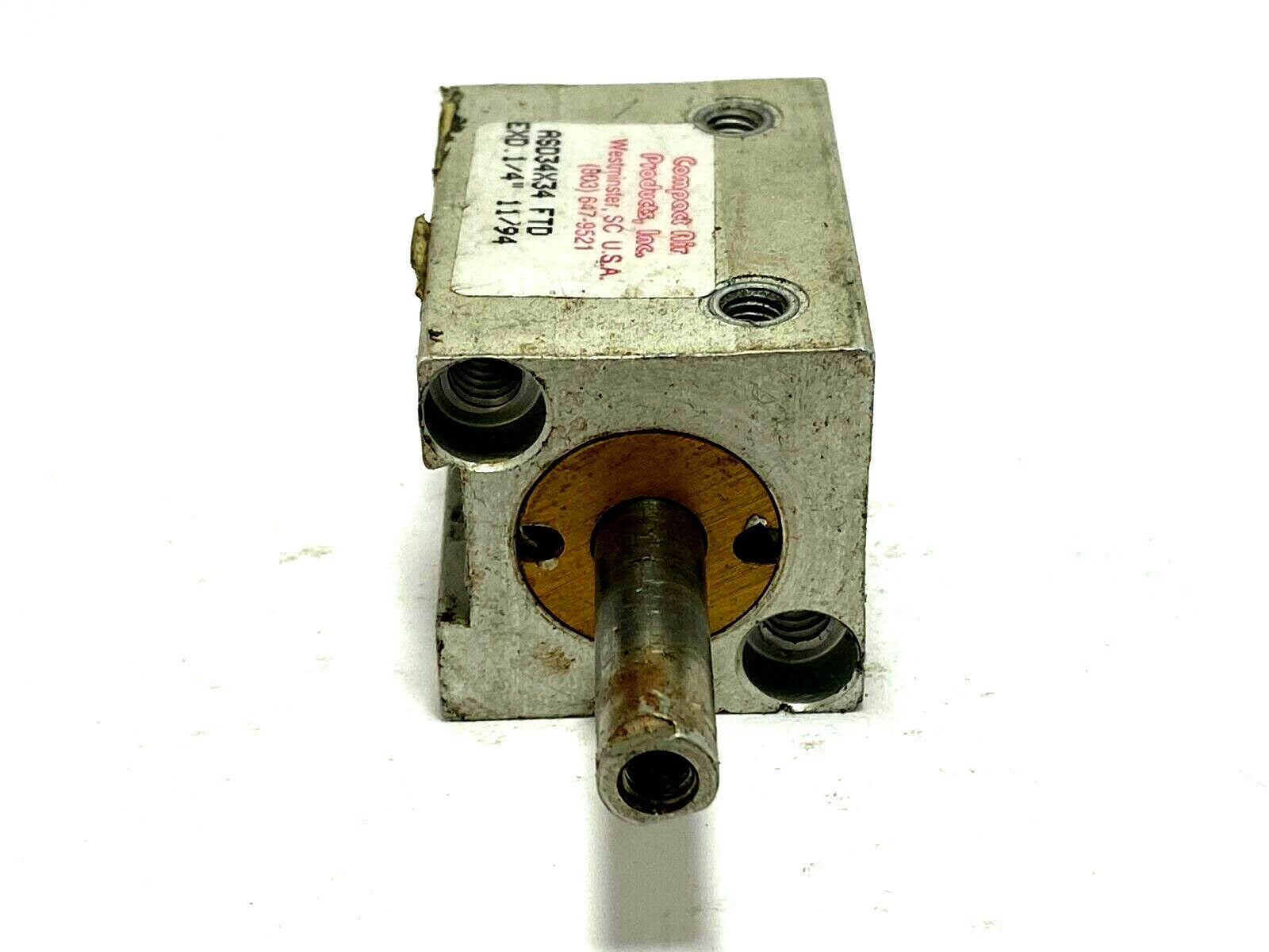 Compact ASD34X34 FTD Cylinder 3/4" Bore 3/4" Stroke 1/4" Rod Extension - Maverick Industrial Sales