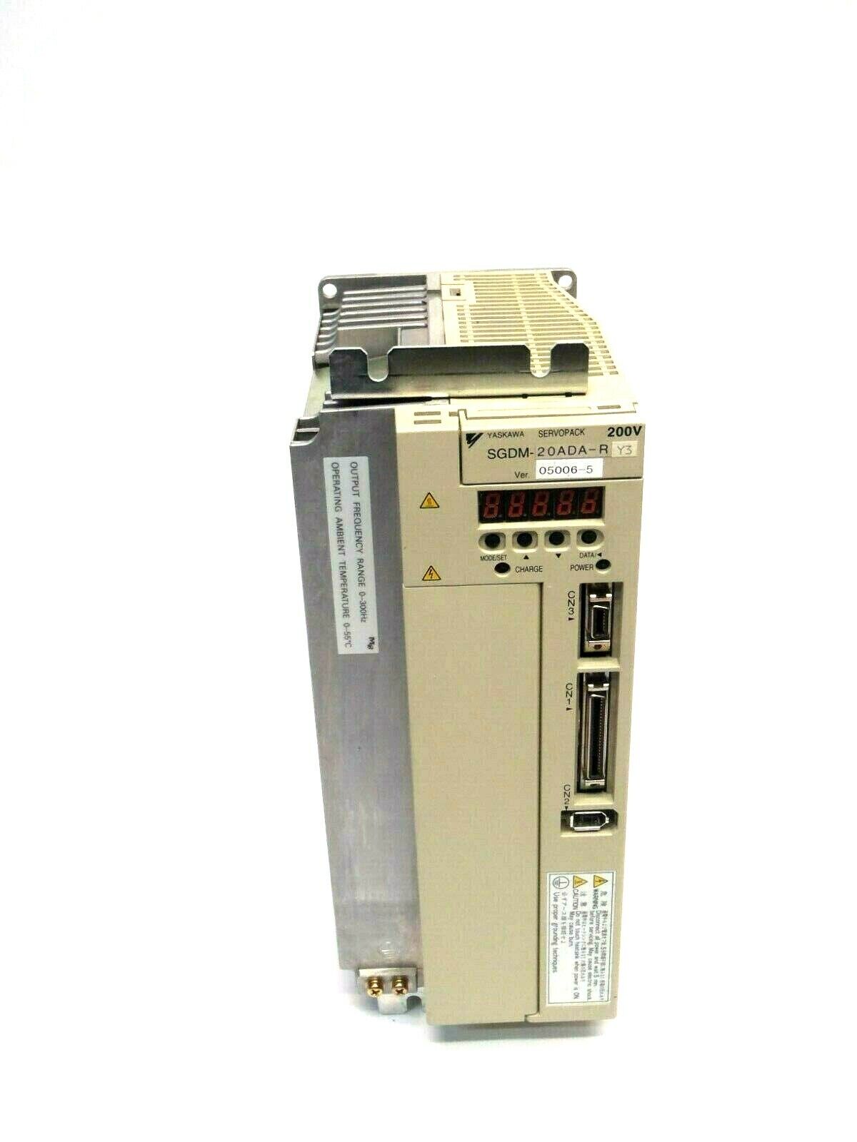 Yaskawa SGDM-20ADA-RY3 AC Servo Amplifier 12 Amp 3 Phase 200-240VAC - Maverick Industrial Sales