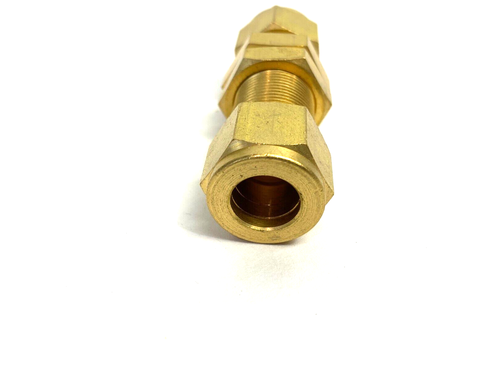 Swagelok B-810-61 Brass Bulkhead Compression Tube Fitting 1/2" OD Tube - Maverick Industrial Sales