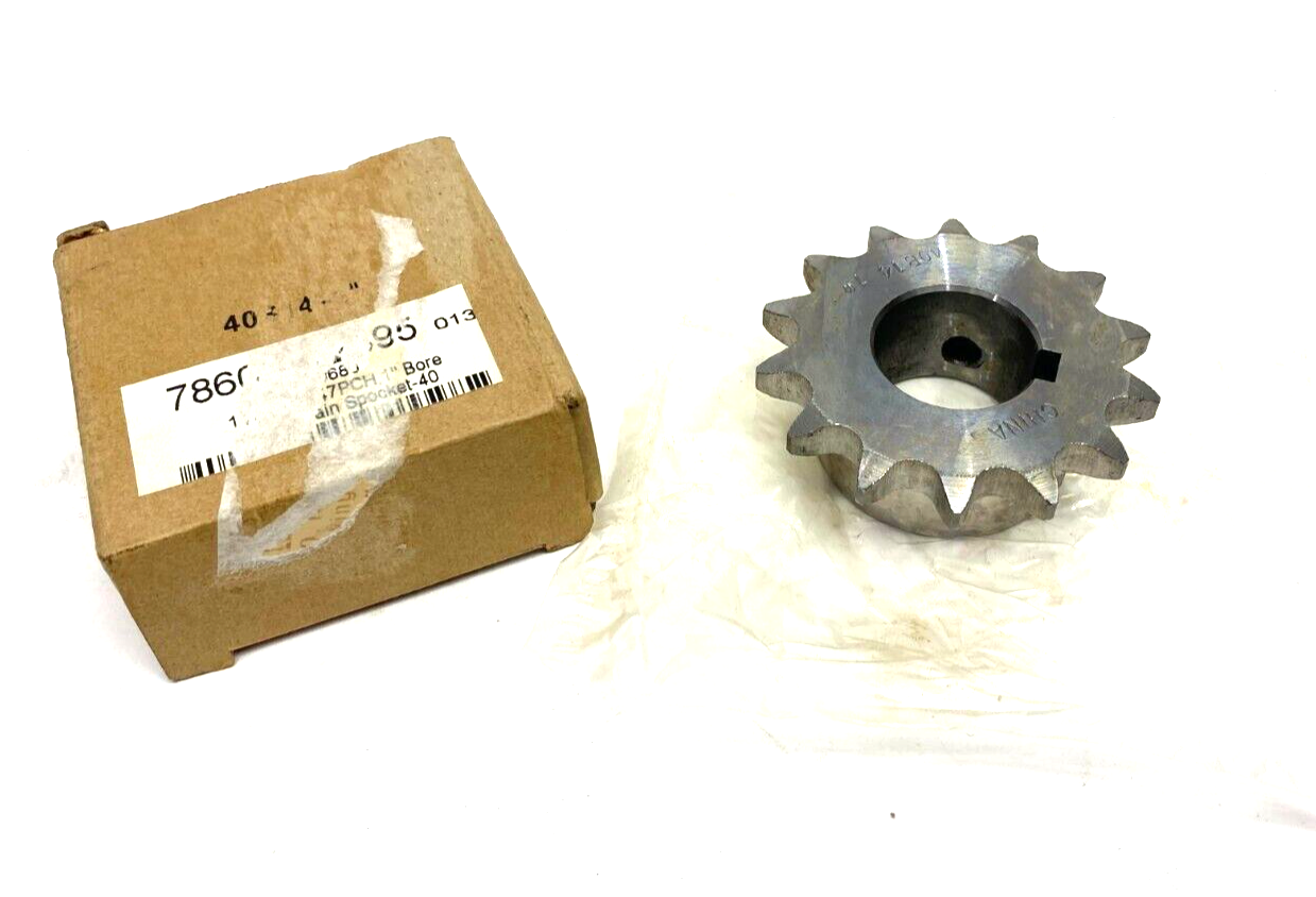 Ametric 40B14-1 Roller Chain Sprocket #40 14-Tooth 2.247 Pitch 1" Bore w/ Keyway - Maverick Industrial Sales