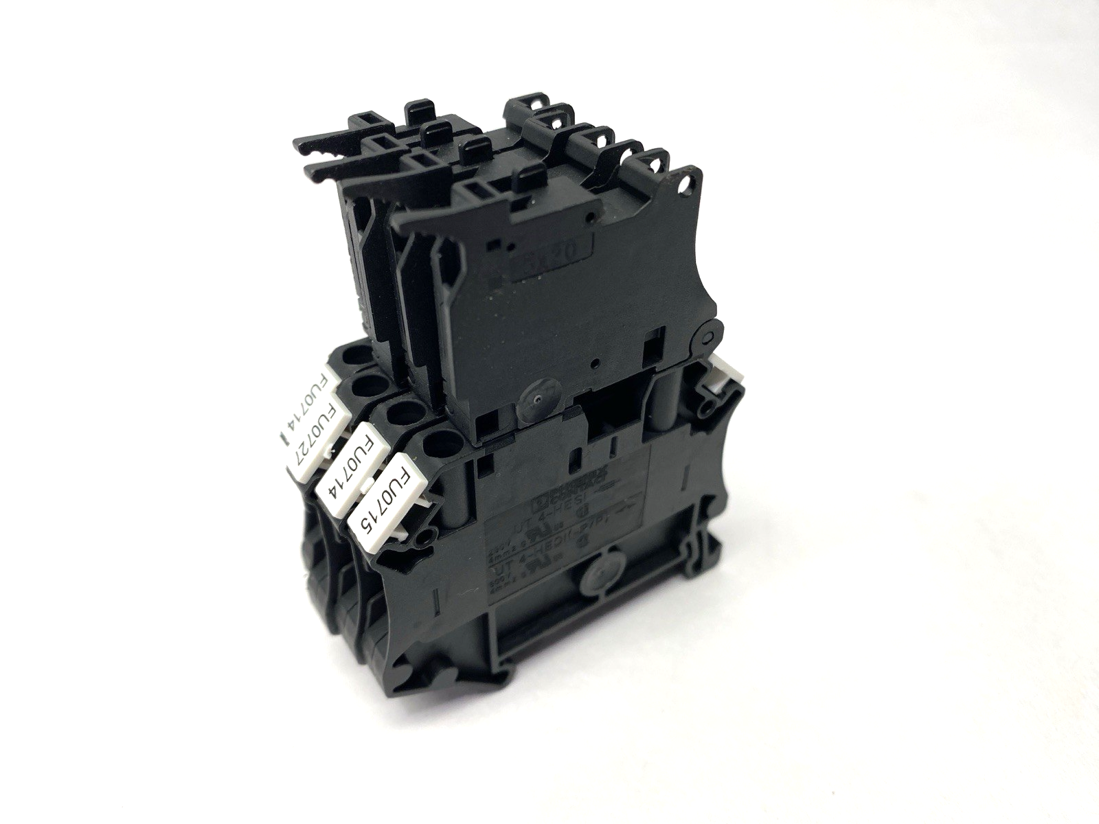 UT 4-HESI | Phoenix Contact Fuse Modular Terminal Block 5X20 3046032 LOT OF 4 - Used - Maverick Industrial Sales