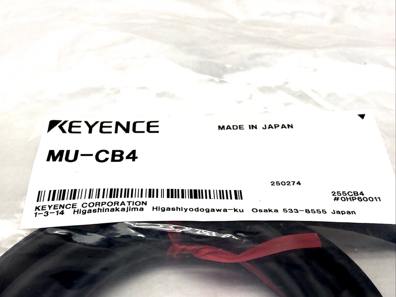 Keyence MU-CB4 Power Cable 2m Length 4-Core - Maverick Industrial Sales