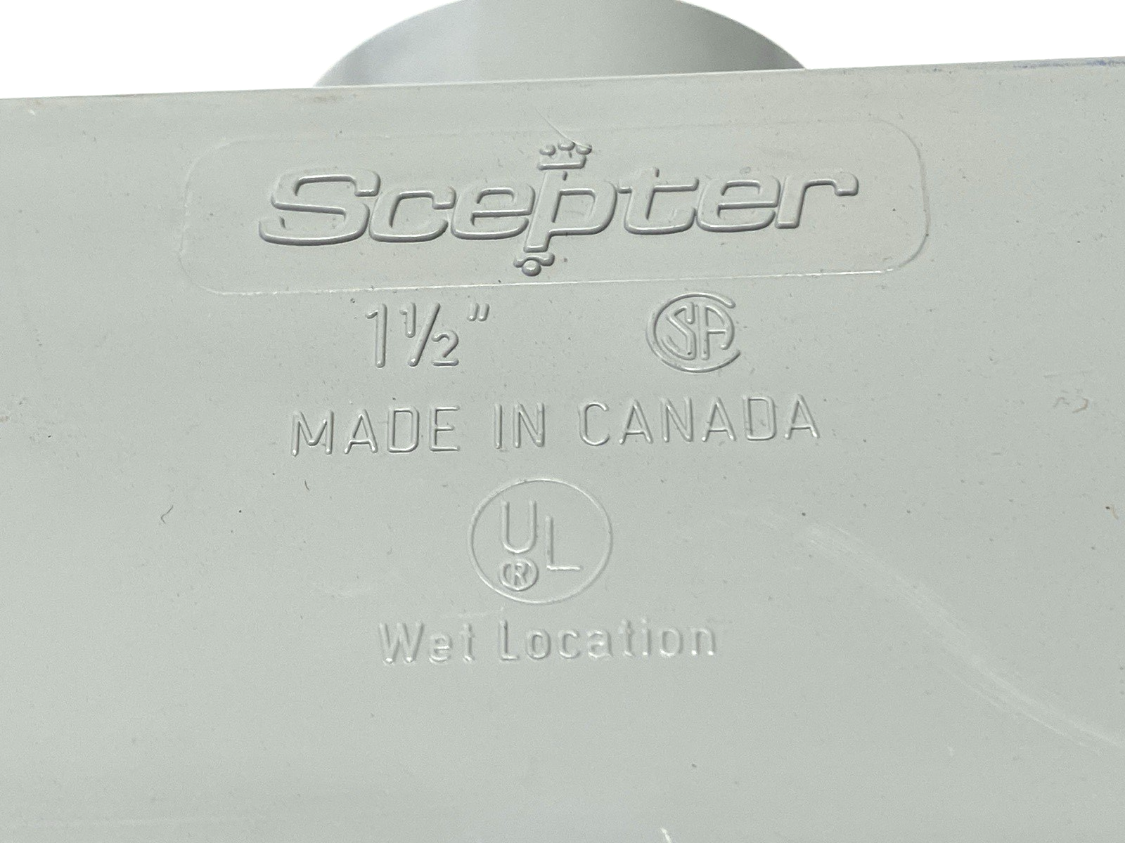 ST 50S | Scepter PVC Conduit Body T-Style Removable Cover 1-1/2" LOT OF 2 - New – Open box - Maverick Industrial Sales