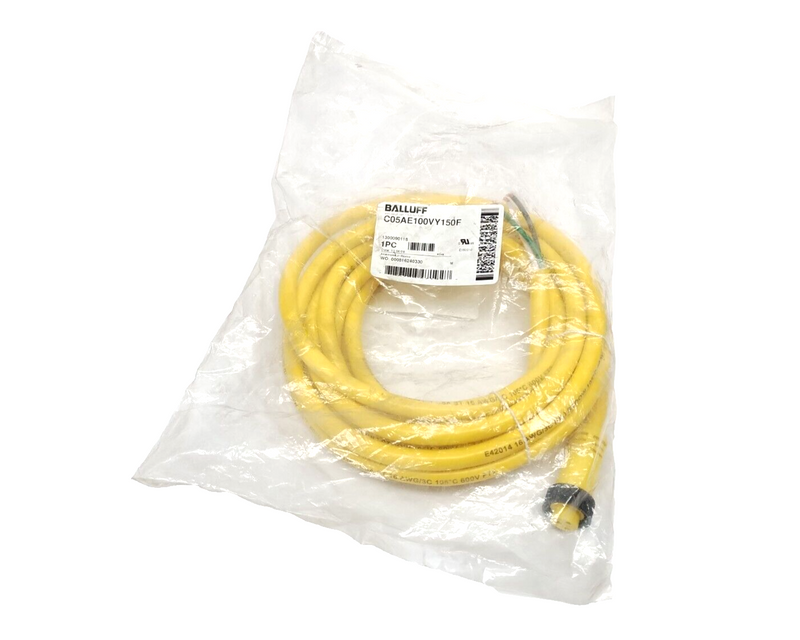 Balluff C05AE100VY150F Cordset, Female 3-Pin To Leads, 1300090118 - Maverick Industrial Sales