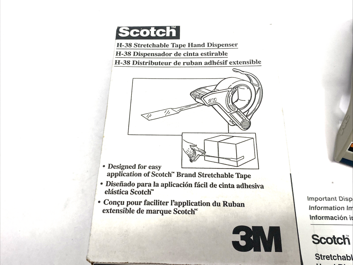 3M Scotch H-38 Stretchable Tape Dispenser H38, 36 mm - Maverick Industrial Sales