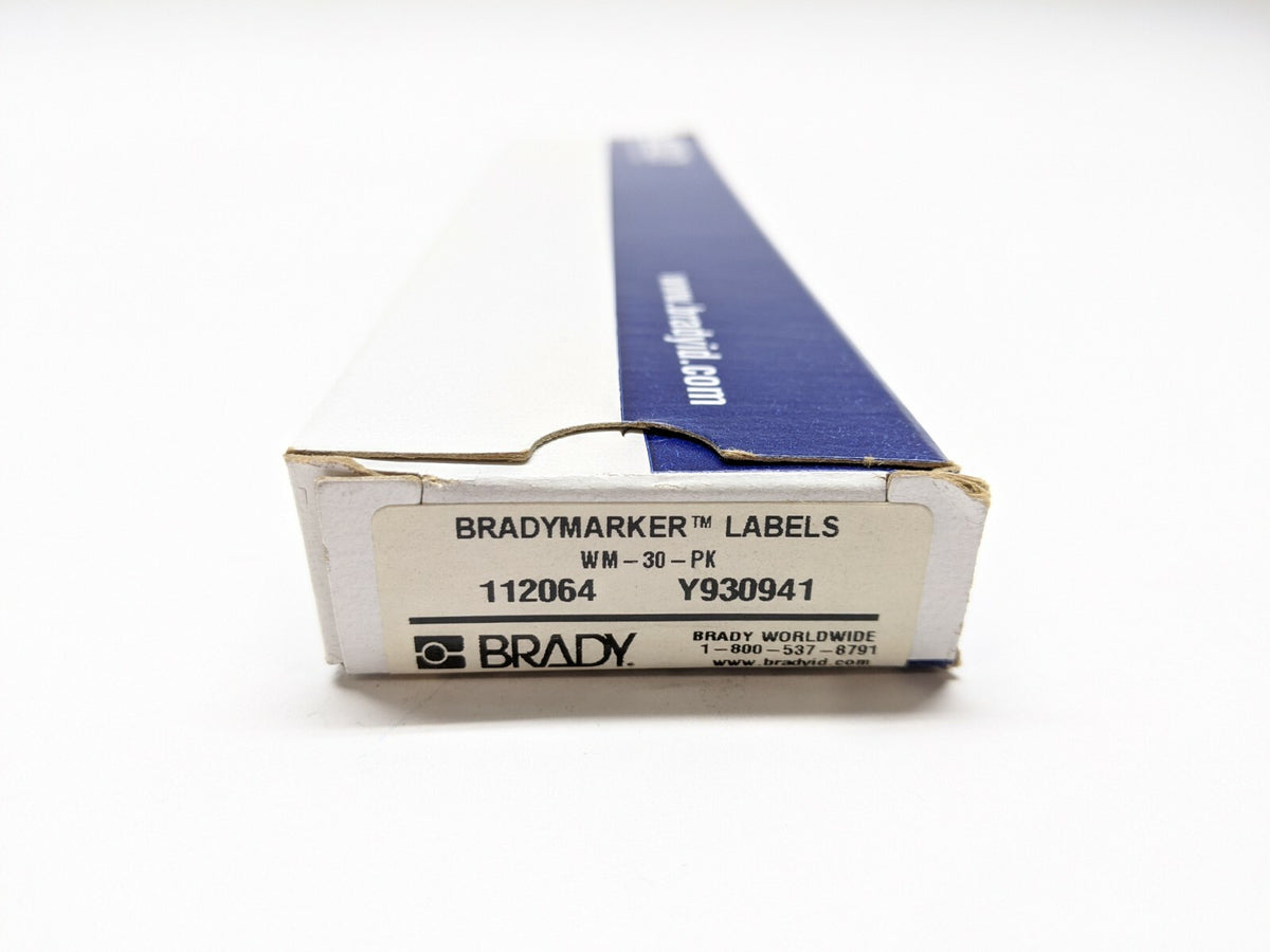 WM-30-PK | Brady Vinyl Cloth Wire Marker LOT OF 16 Sheets - New – Open box - Maverick Industrial Sales