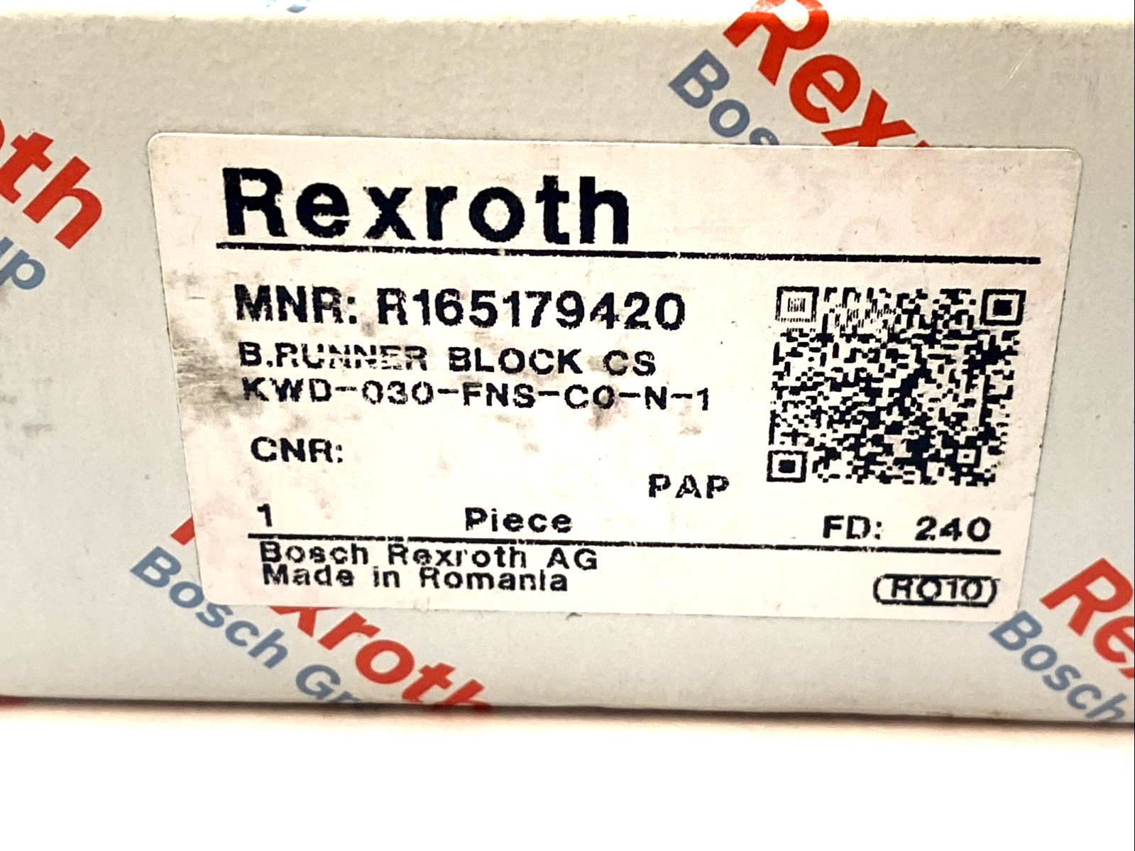 Bosch Rexroth R165179420 Ball Runner Block Carbon Steel KWD-030-FNS-C0-N-1 - Maverick Industrial Sales