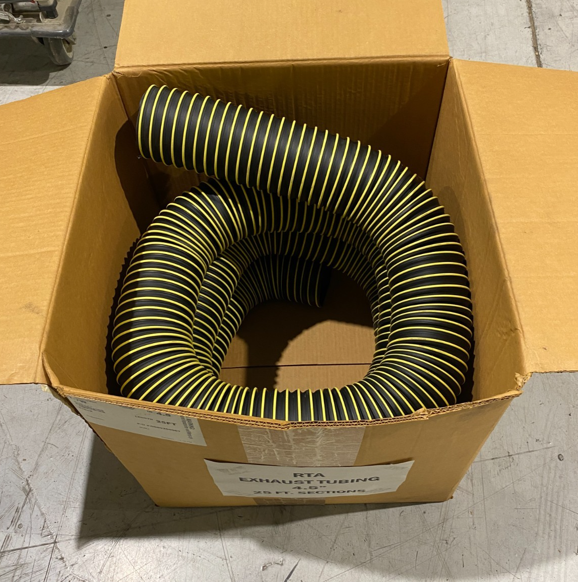 Flexaust 8901045000 Flexible Tubing Exhaust Hose T-7W 4.5" ID BOX OF 17 FEET - Maverick Industrial Sales