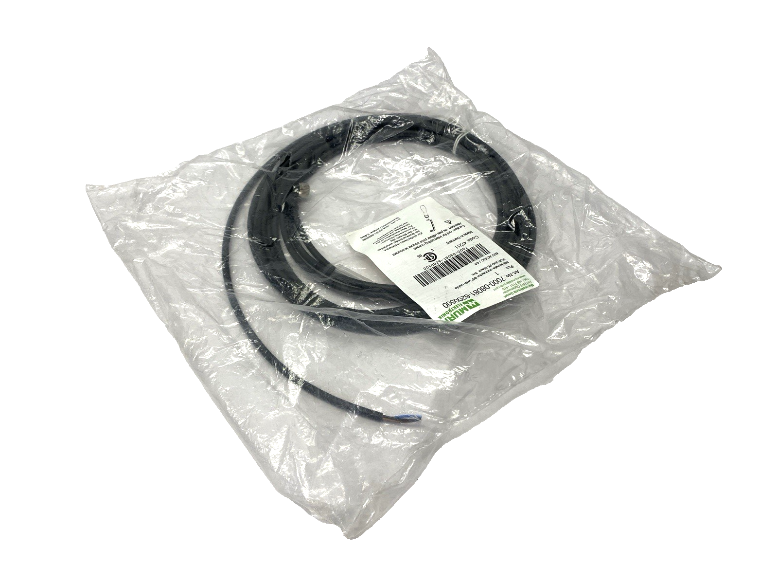 Murr Elektronik 7000-08081-6200500 Single Ended Cable 90 Deg F Connector M8 5m - Maverick Industrial Sales
