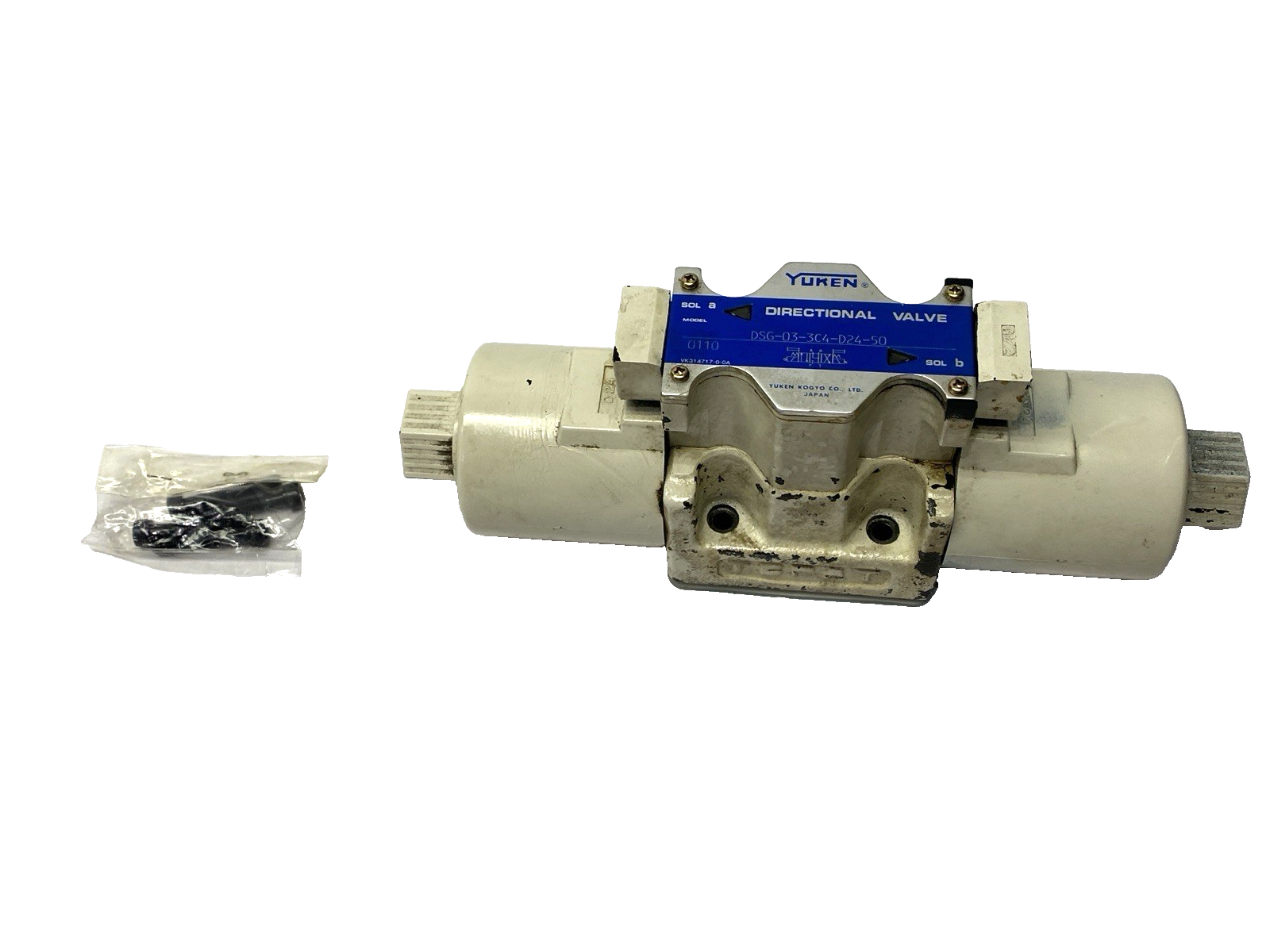 DSG-03-3C4-D24-50 | Yuken Hydraulic Directional Control Valve 31.5MPa SHELFWARE - New – Open box - Maverick Industrial Sales