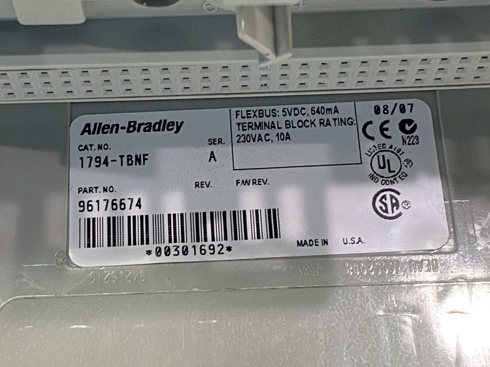 Allen Bradley 1794-OW8 Output Module Flex w/ 1794-TBNF Terminal Base 96176674 - Maverick Industrial Sales