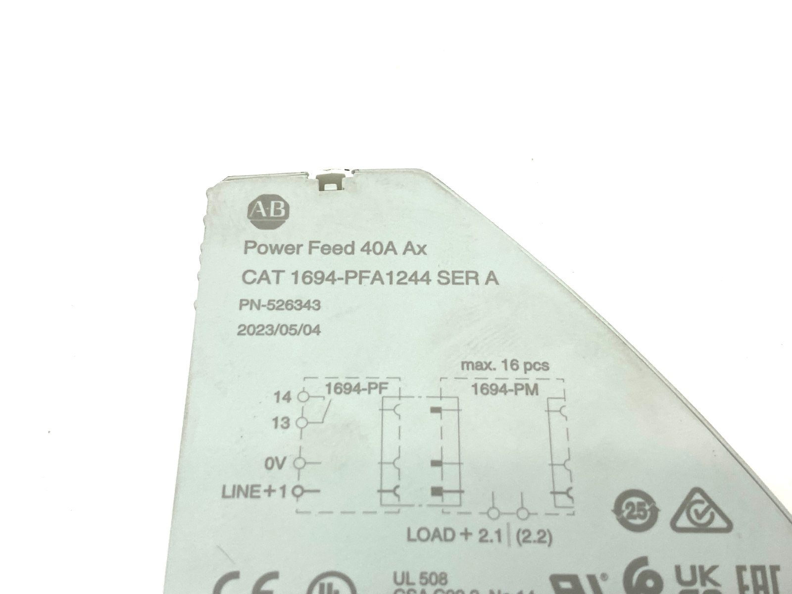 1694-PFA1244 | Allen Bradley Ser. A Power Feed 40A Ax - New – Open box - Maverick Industrial Sales