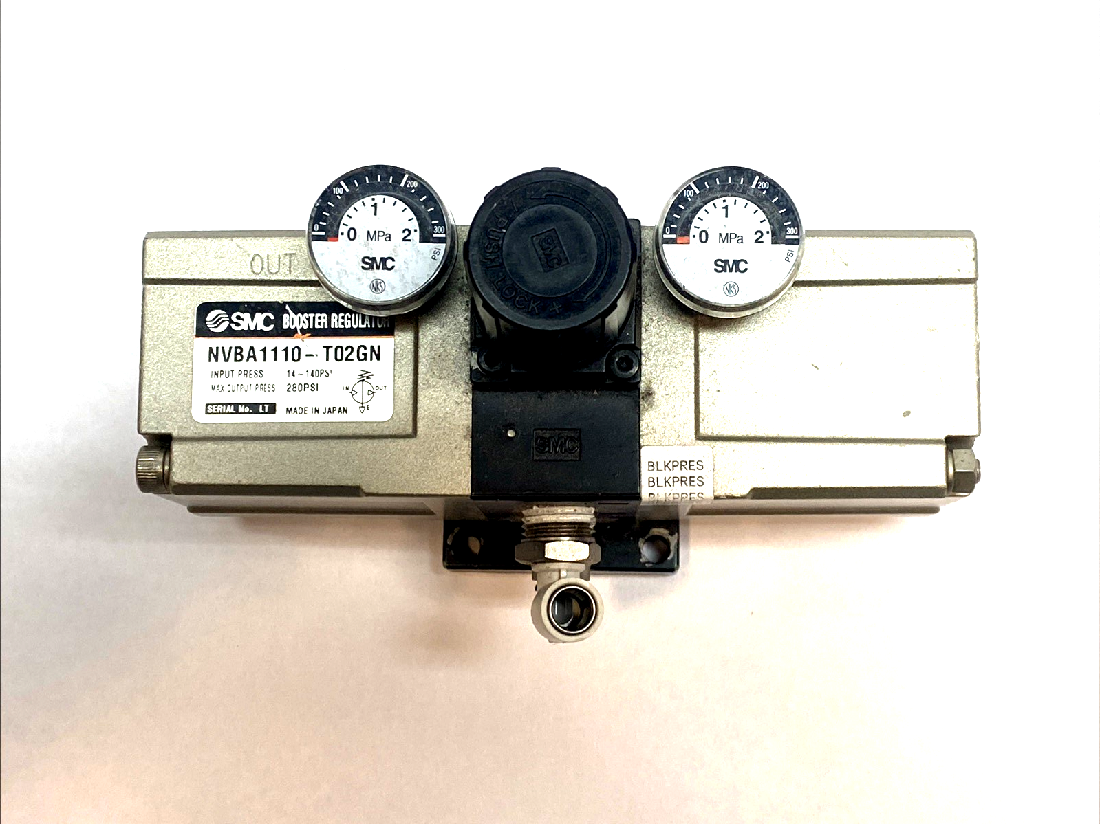 SMC NVBA1110-T02GN Booster Regulator 2x Pressure 1/4" NPT - Maverick Industrial Sales