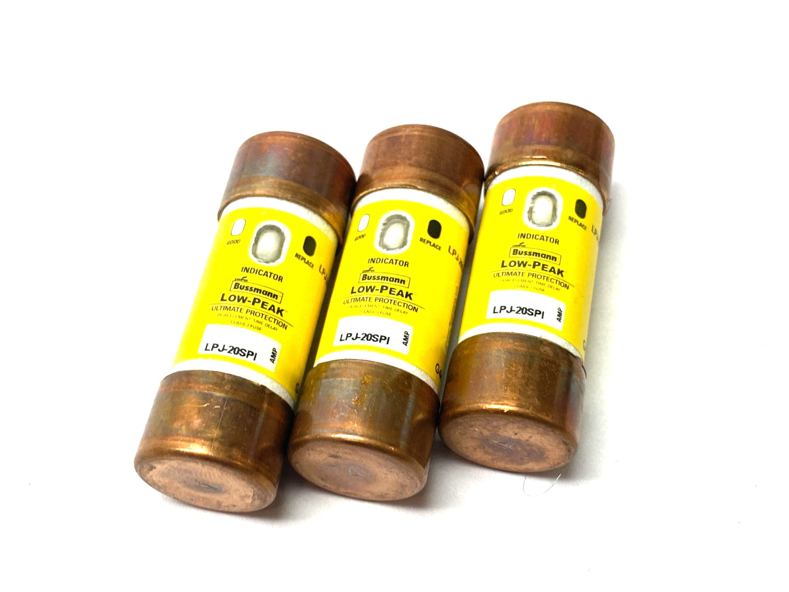 LPJ-20SPI | Cooper Bussmann Low-Peak Indicator Fuse, Dual Element LOT OF 3- New – Open box - Maverick Industrial Sales