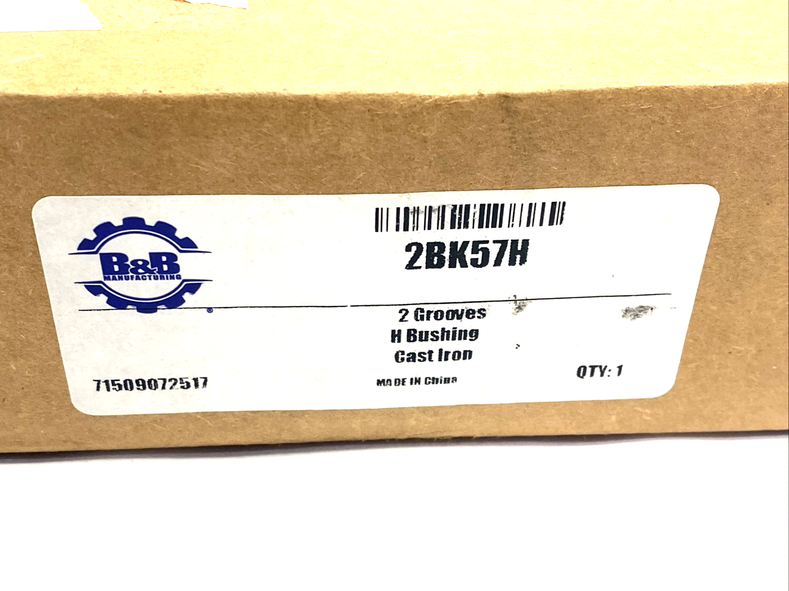 2BK57H | B&B Manufacturing V-Belt Pulley 2-Groove, 5.45" O.D. Cast Iron - New - Maverick Industrial Sales