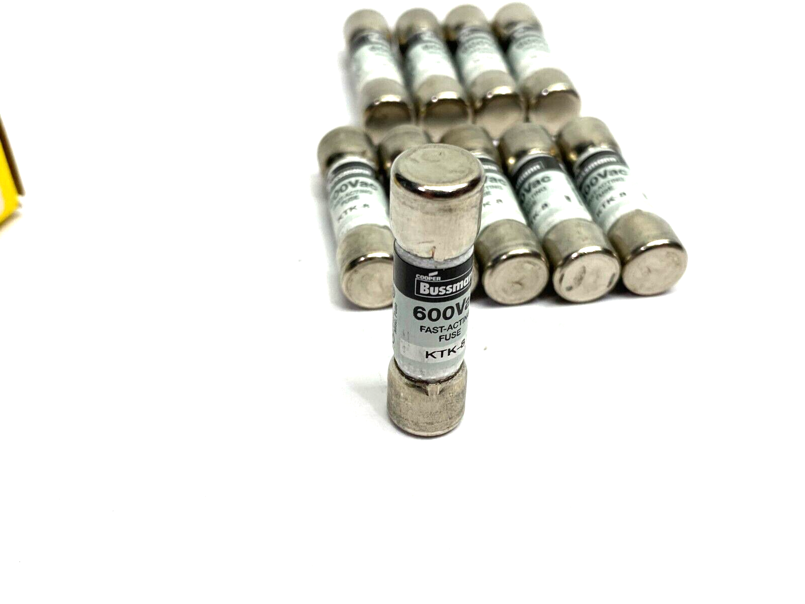 Eaton KTK-8 Bussmann Series Fast Acting Midget Fuse 600VAC BOX OF 10 - Maverick Industrial Sales