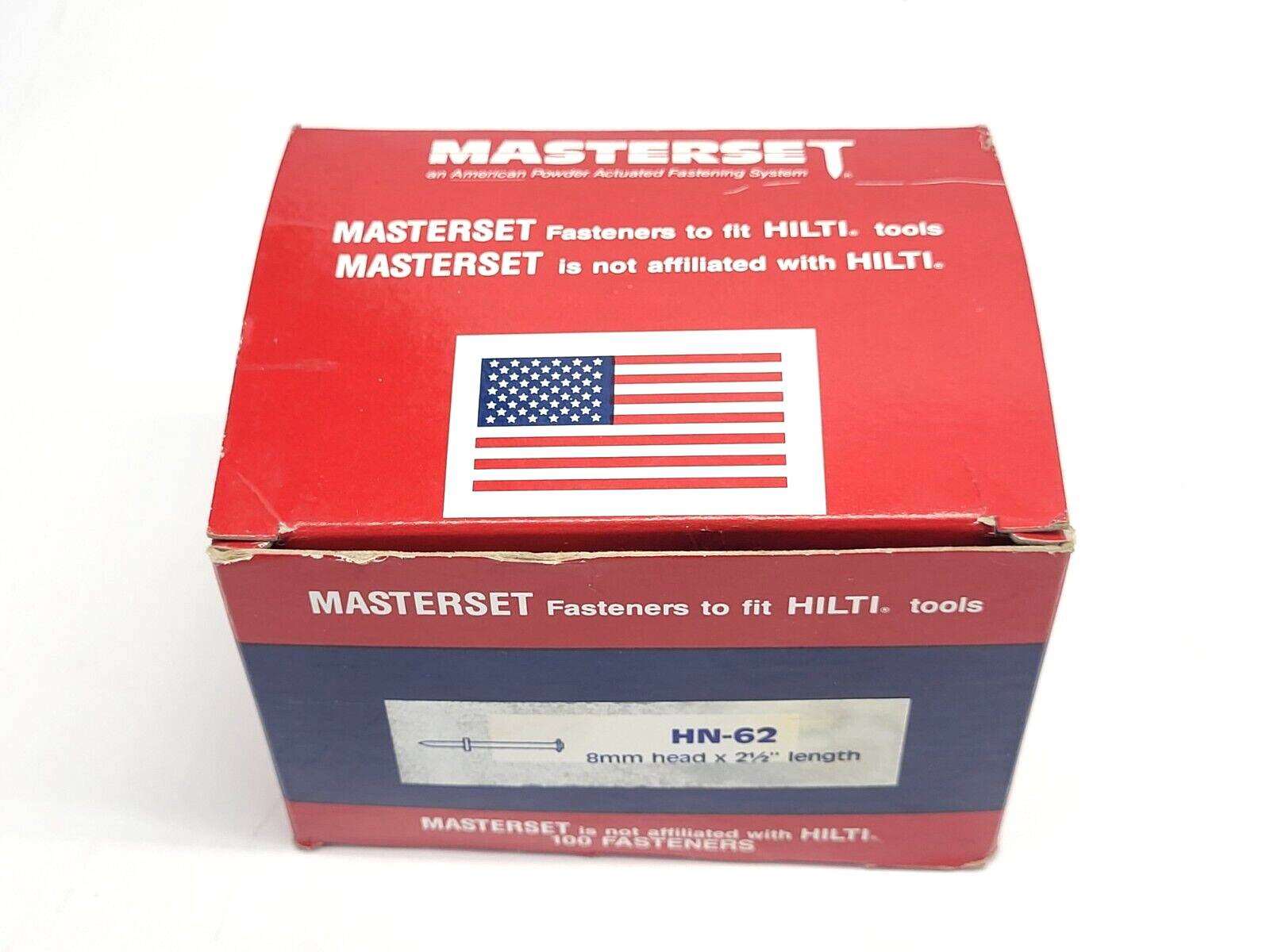 Masterset HN-62 Fasteners 8mm Head x 2-1/2" Length BOX OF 93 - Maverick Industrial Sales