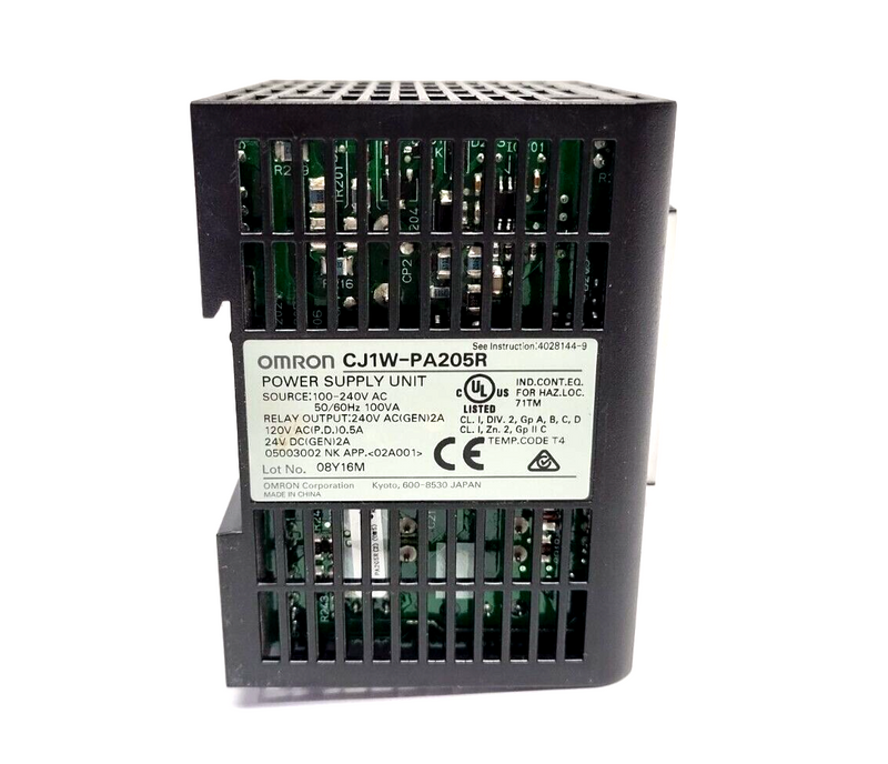 Omron CJ1W-PA205R Power Supply Unit 100-240VAC 25W - Maverick Industrial Sales