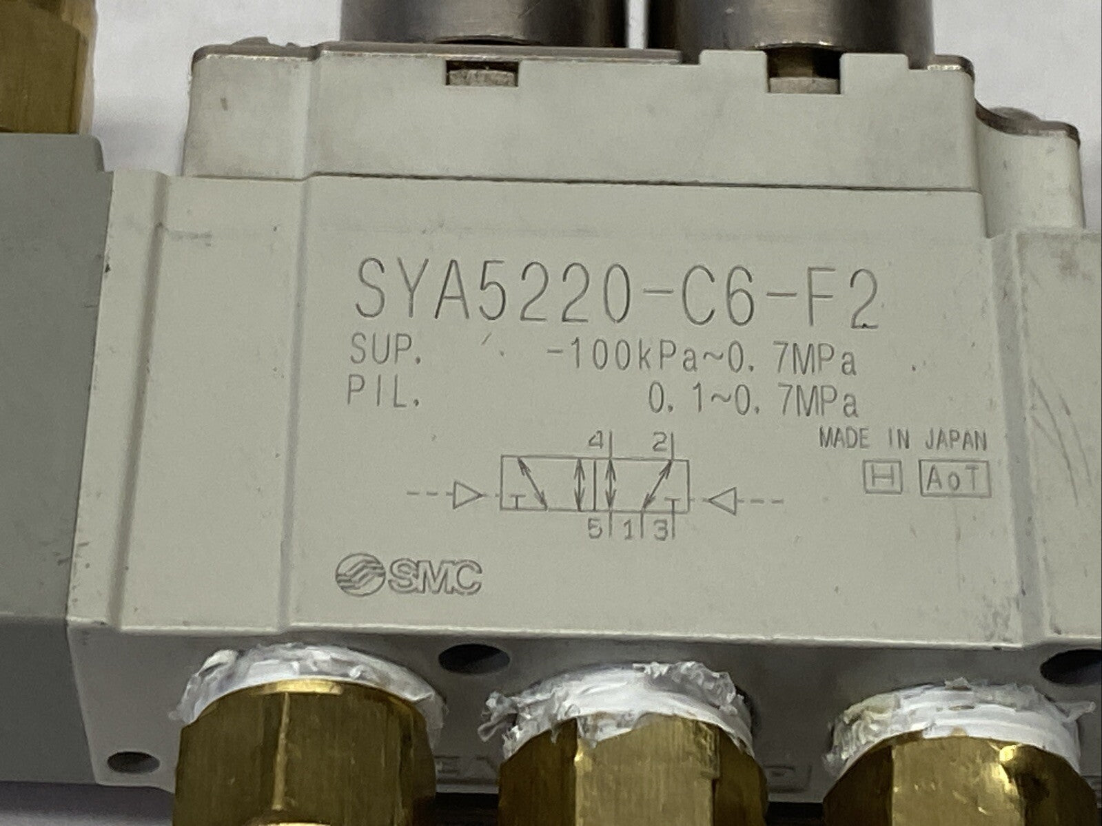 SMC SYA5220-C6-F2 Air Pilot Valve Body Ported 5-Port - Maverick Industrial Sales