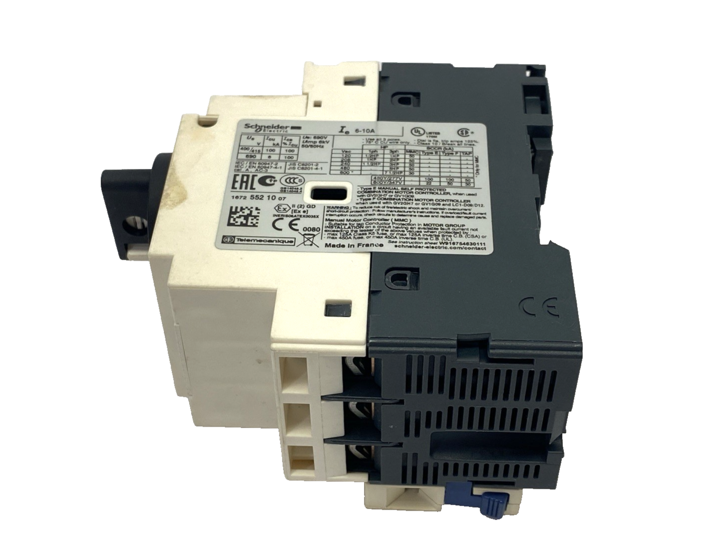 GV2-P14/6-10A | Schneider Electric Manual Motor Starter/Protector 6-10A GVAN11 - Used - Maverick Industrial Sales
