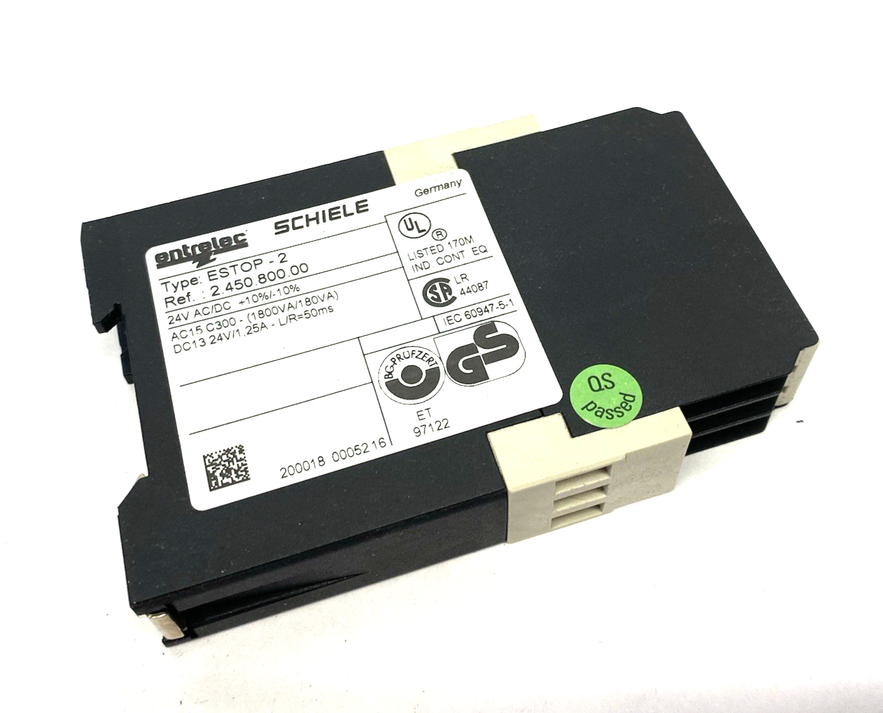 Schiele Entrelec 2.450.800.00 mecotron® Safety Relay ESTOP-2 - Maverick Industrial Sales