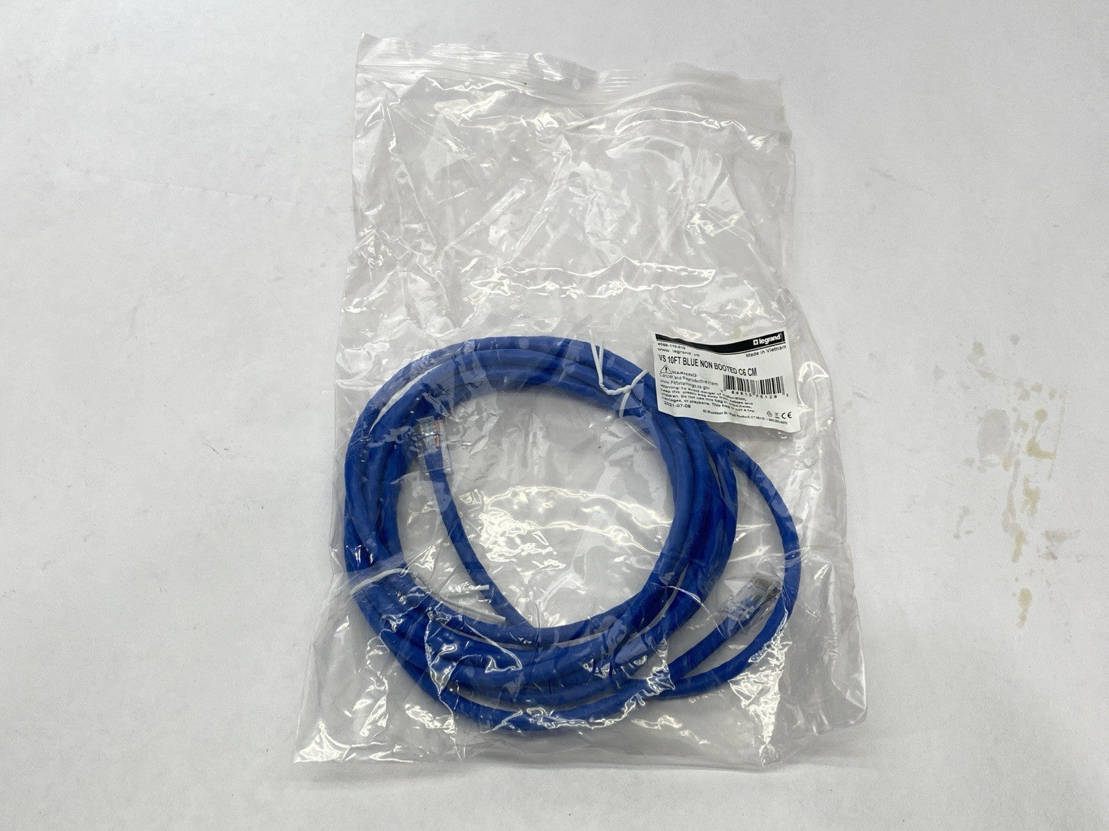 Legrand 556-110-010 Q-Series Patch Cords CAT6 Non-Booted Blue 10ft LOT OF 5 - Maverick Industrial Sales
