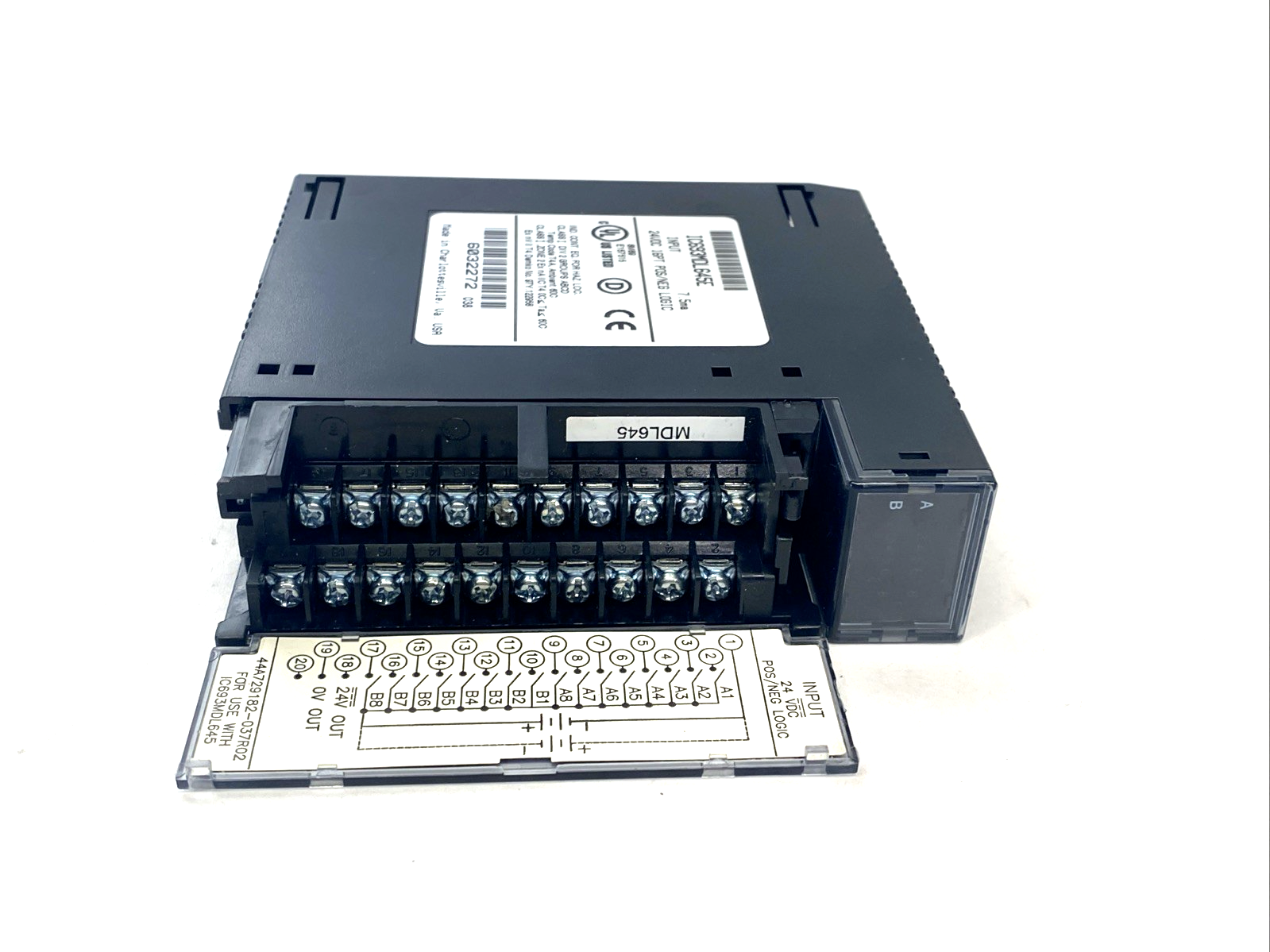 IC693MDL645E | GE Fanuc Input Module 24VDC 16PT Pos/Neg Logic - Used - Maverick Industrial Sales