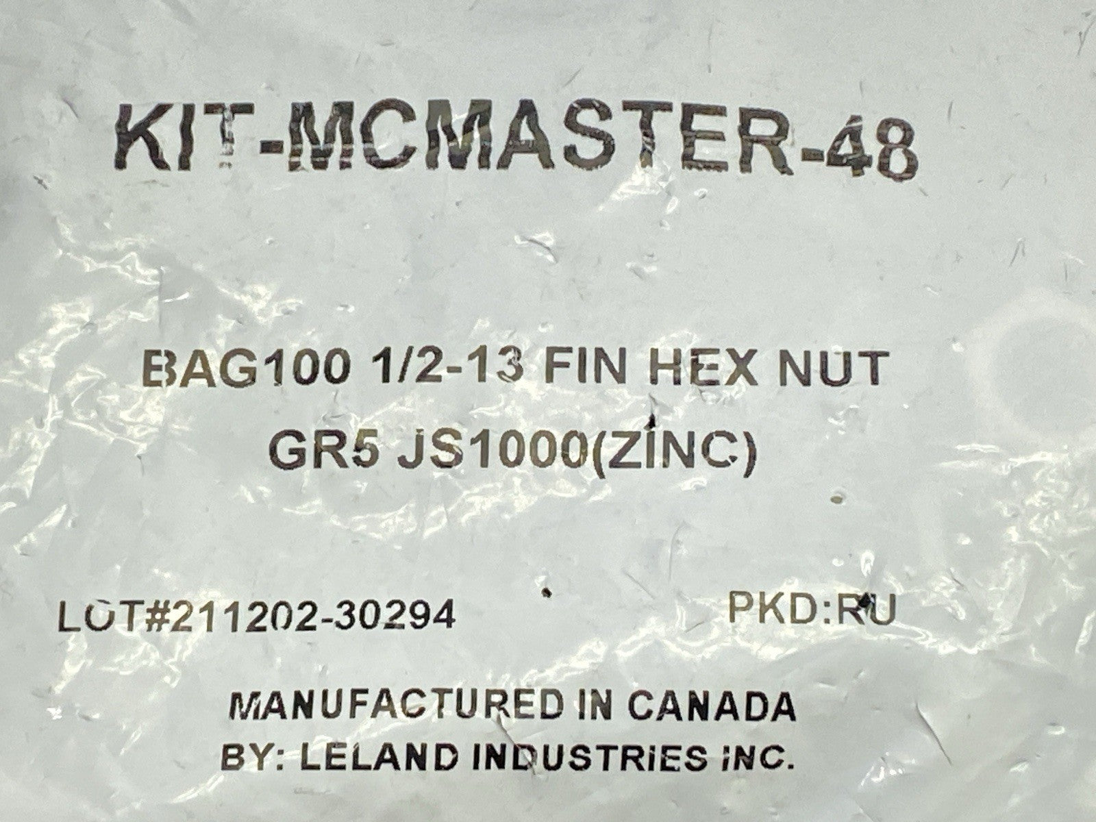 95462A033 | Zinc-Plated Medium-Strength Steel Hex Nut SAE 5 1/2"-13 Thread 100QTY - New - Maverick Industrial Sales