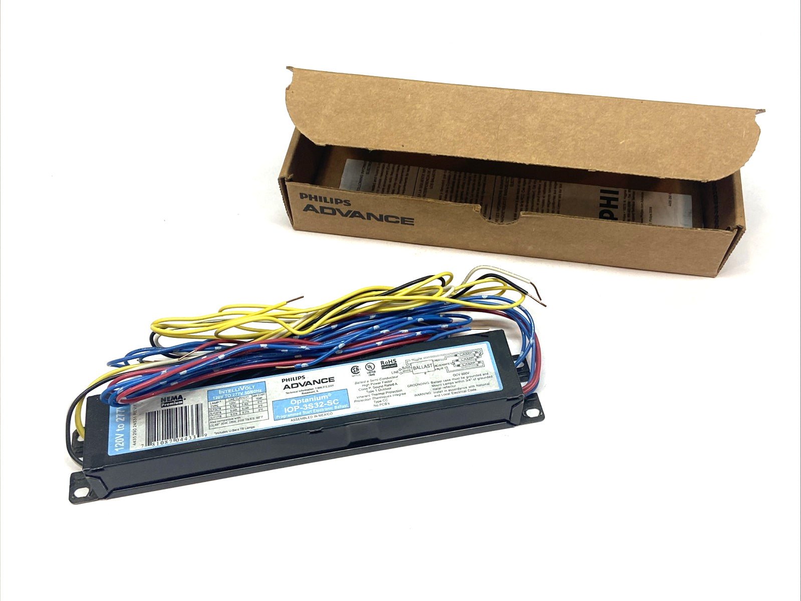 Philips Advance IOP-3S32-SC Optanium T8 Lamp Programmed Start Ballast 120V-277V - Maverick Industrial Sales