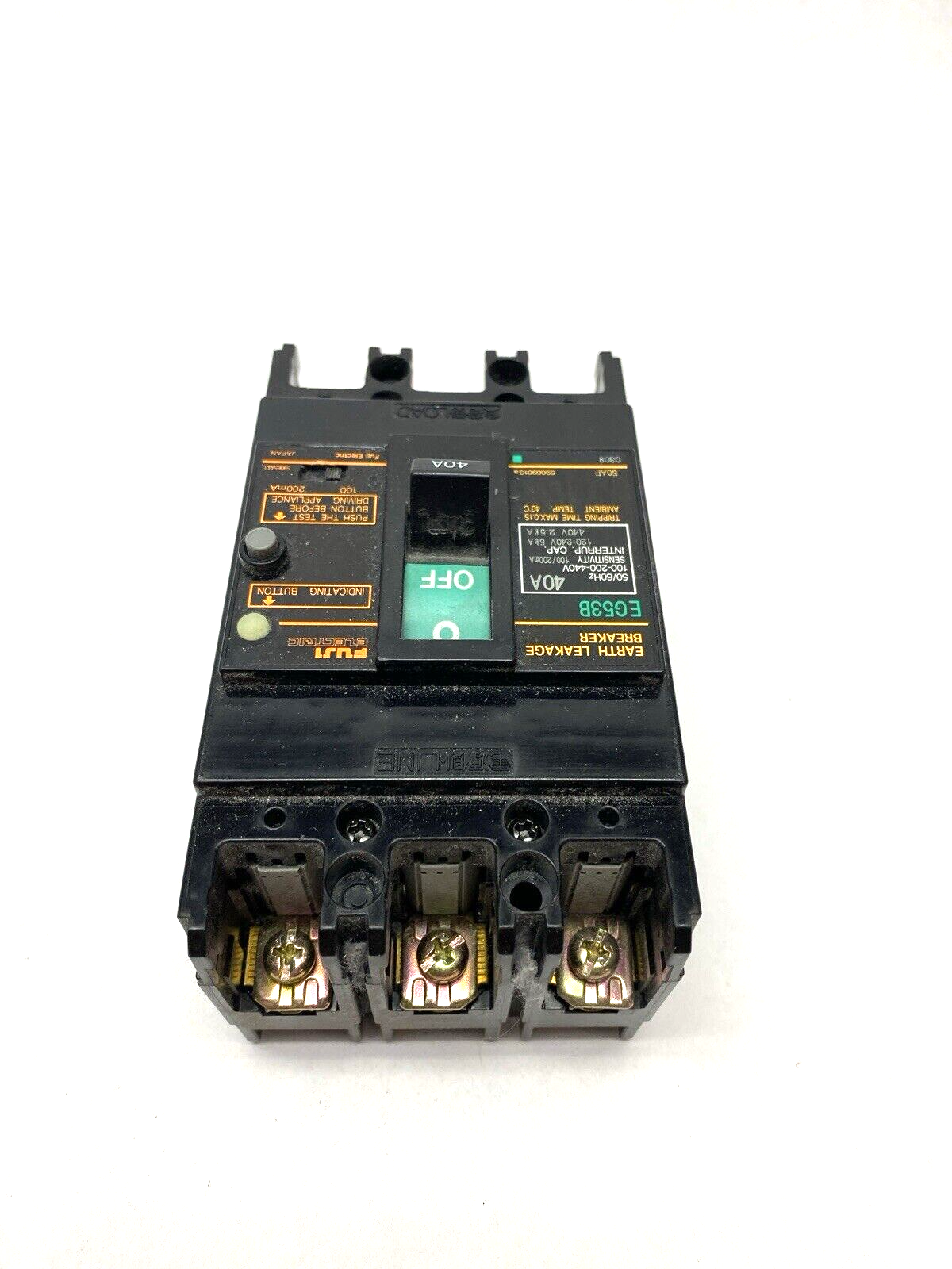Fuji Electric EG53B 40A Circuit Breaker 120/240-440V - Maverick Industrial Sales