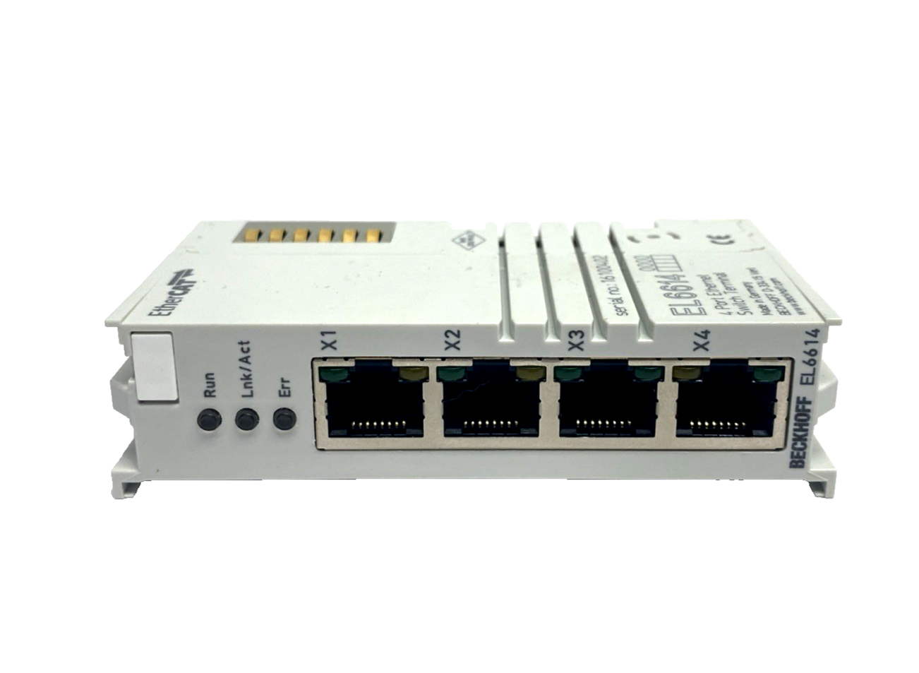 Beckhoff EL6614 EtherCAT Terminal 4-Port Ethernet Switch Comm. Interface - Maverick Industrial Sales
