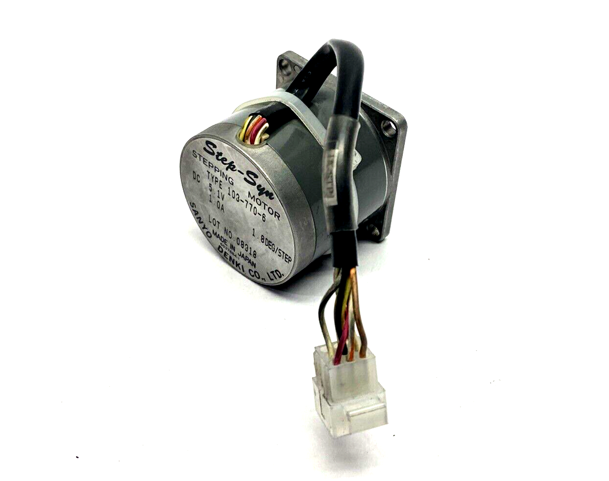 Sanyo Denki 103-770-6 Step-Syn Stepping Motor 1A 5.1V 1.8 Deg/Step - Used - Maverick Industrial Sales