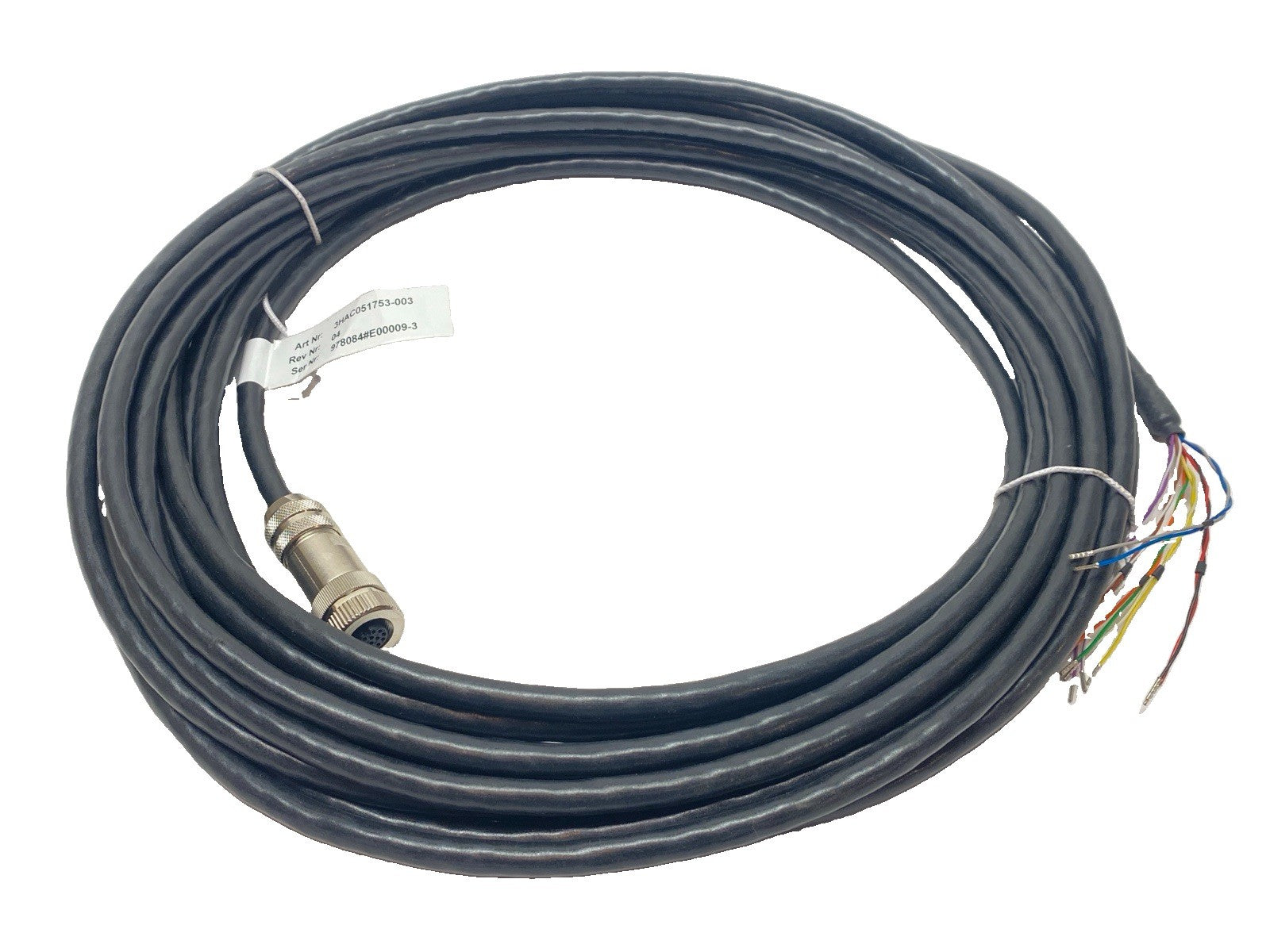 3HAC051753-003 | ABB Camera Power Integrated Vision Power Cable 10m Sgl-End - New – Open box - Maverick Industrial Sales