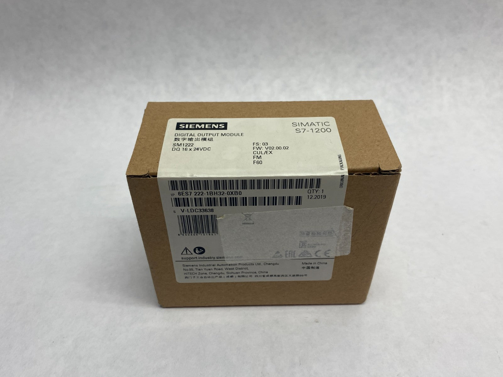 Siemens 6ES7 222-1BH32-0XB0 SIMATIC S7-1200 Digital Output Module SM1222 16x24 - Maverick Industrial Sales