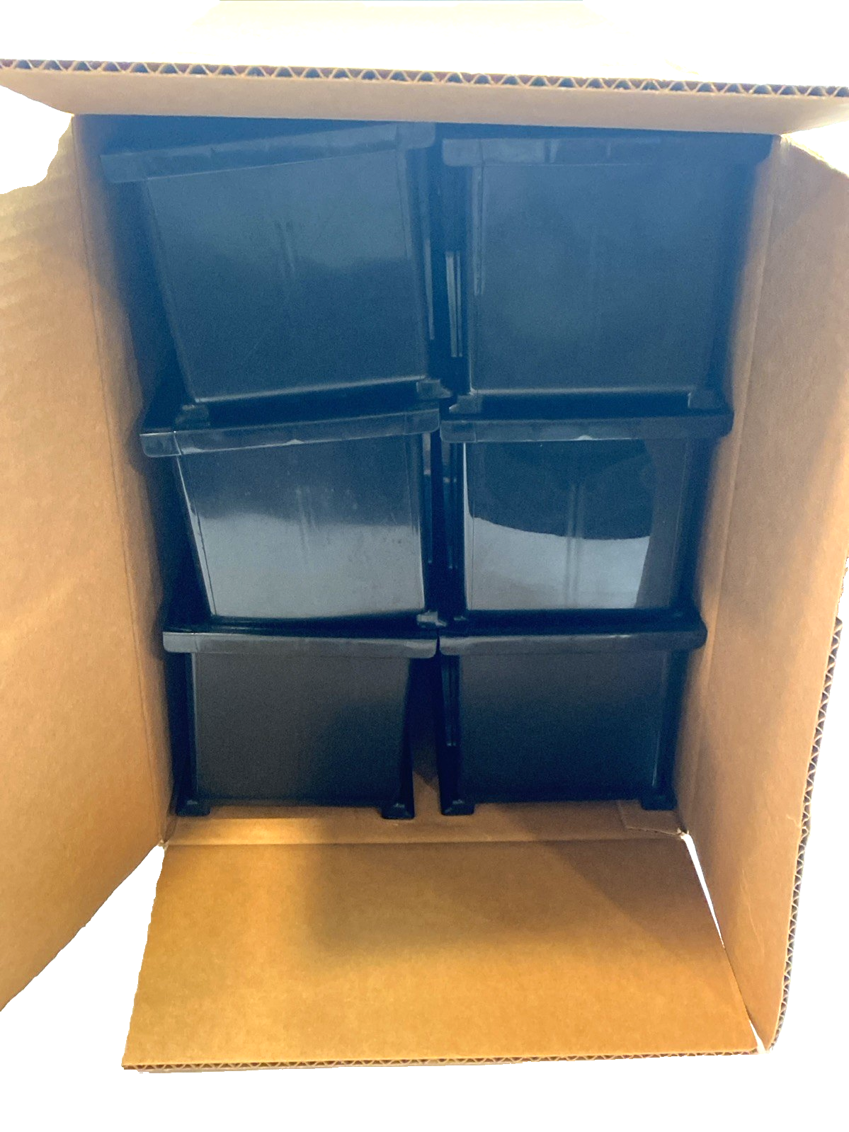 Akro-Mils 30230Black Hang & Stack Storage Bin Plastic, BOX OF 12 - Maverick Industrial Sales